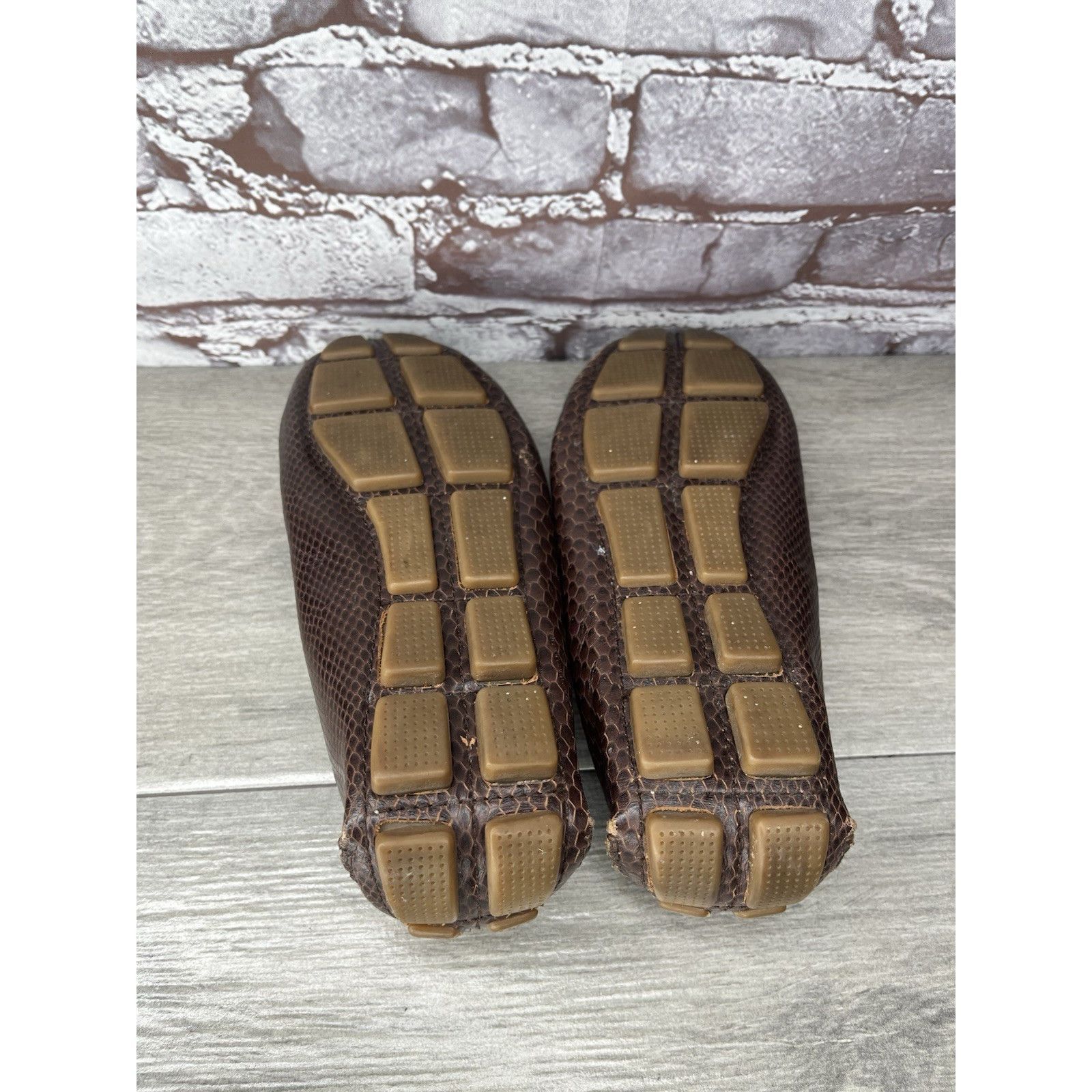 Cole Haan COLE HAAN Dark Mocha Brown Leather Python Print Shelby Flats Size US 7.5 / IT 37.5 - 18 Thumbnail