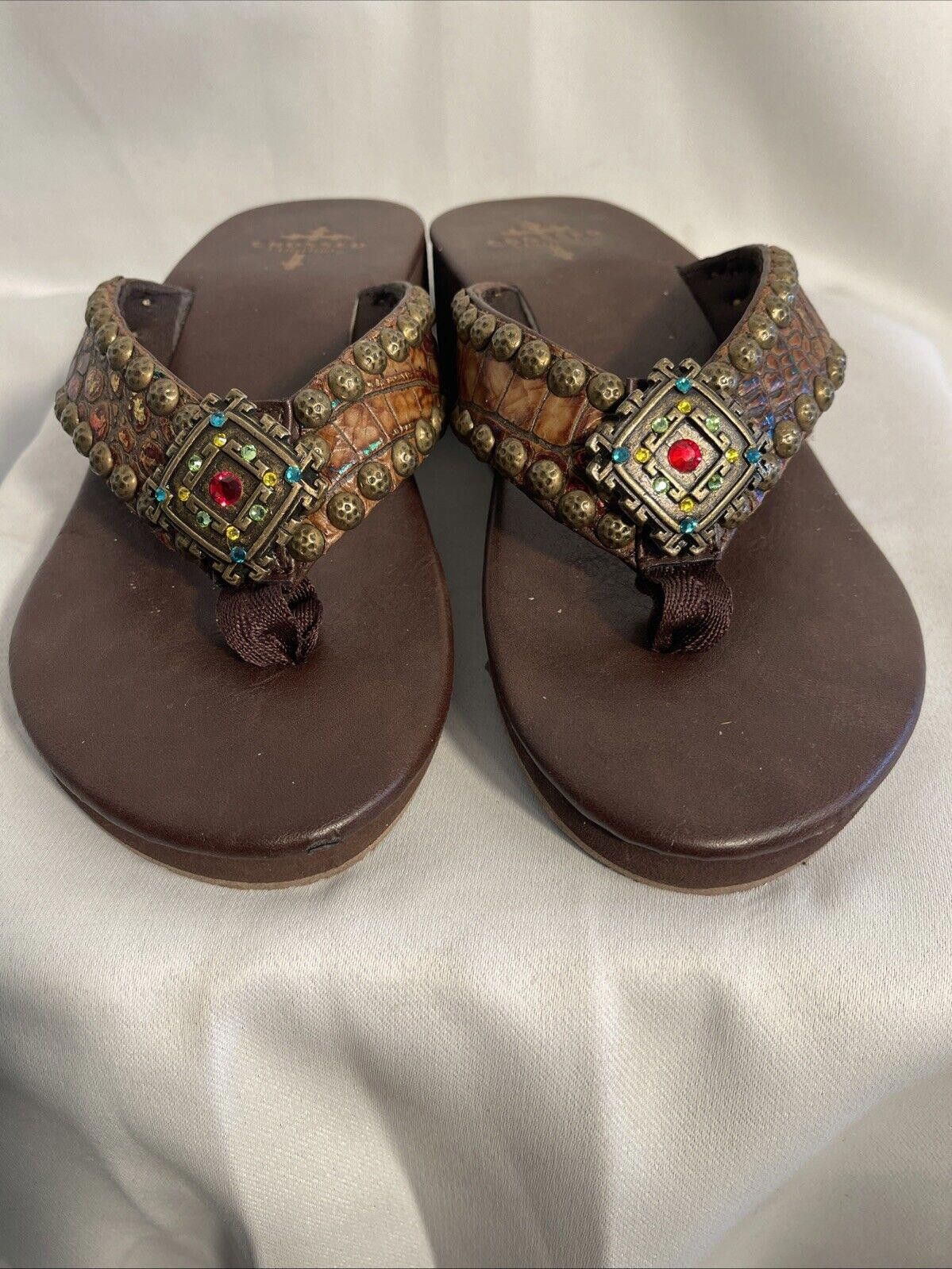 Designer Crossed by Gypsy Soule Flip Flops Women's 7 FREEDOM Size US 7 / IT 37 - 1 Thumbnail
