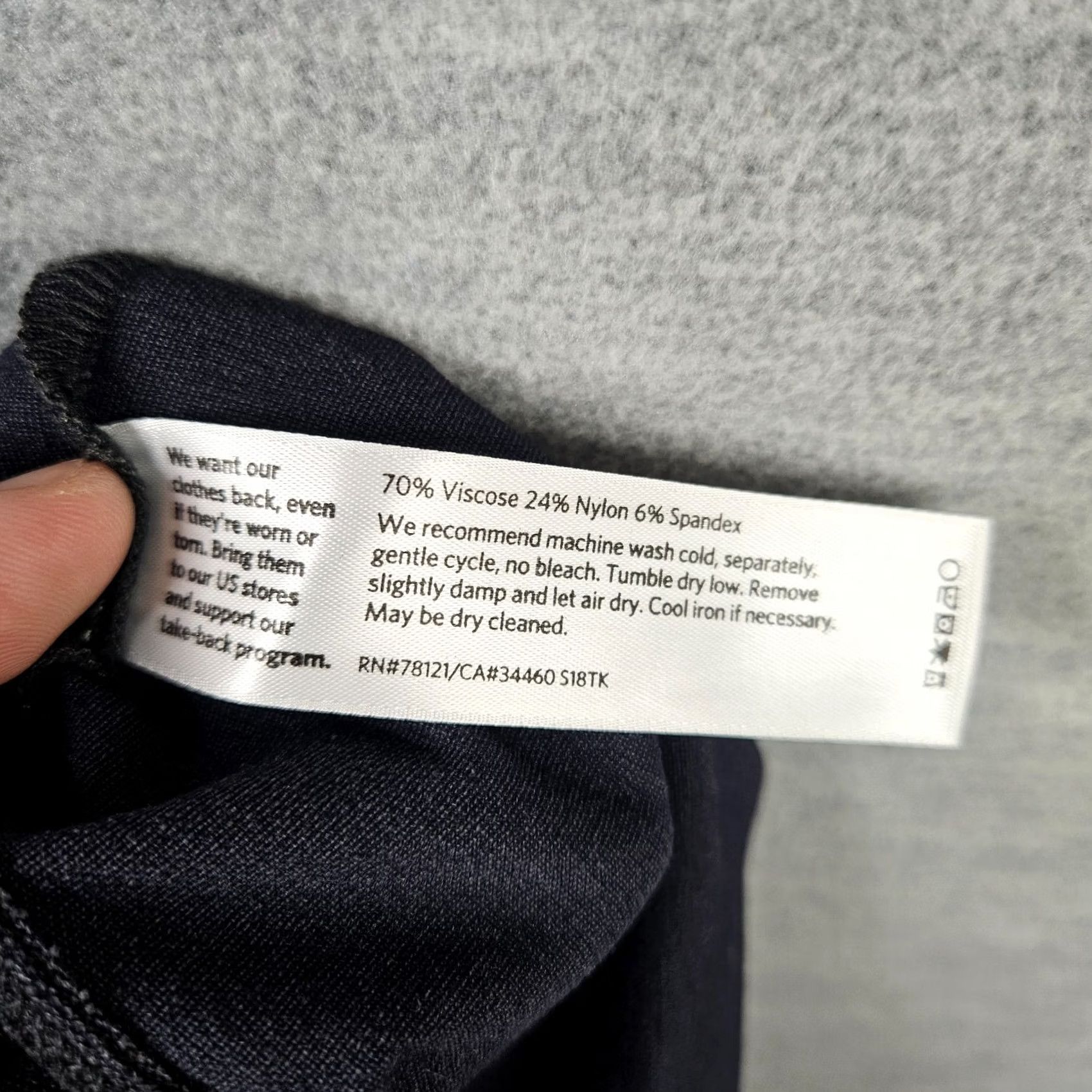 Eileen Fisher Eileen Fisher Women's Pants Dark Grey Pull On Knit Stretch Regular XS? (Oops) Size 40" / US 18 - 4 Thumbnail