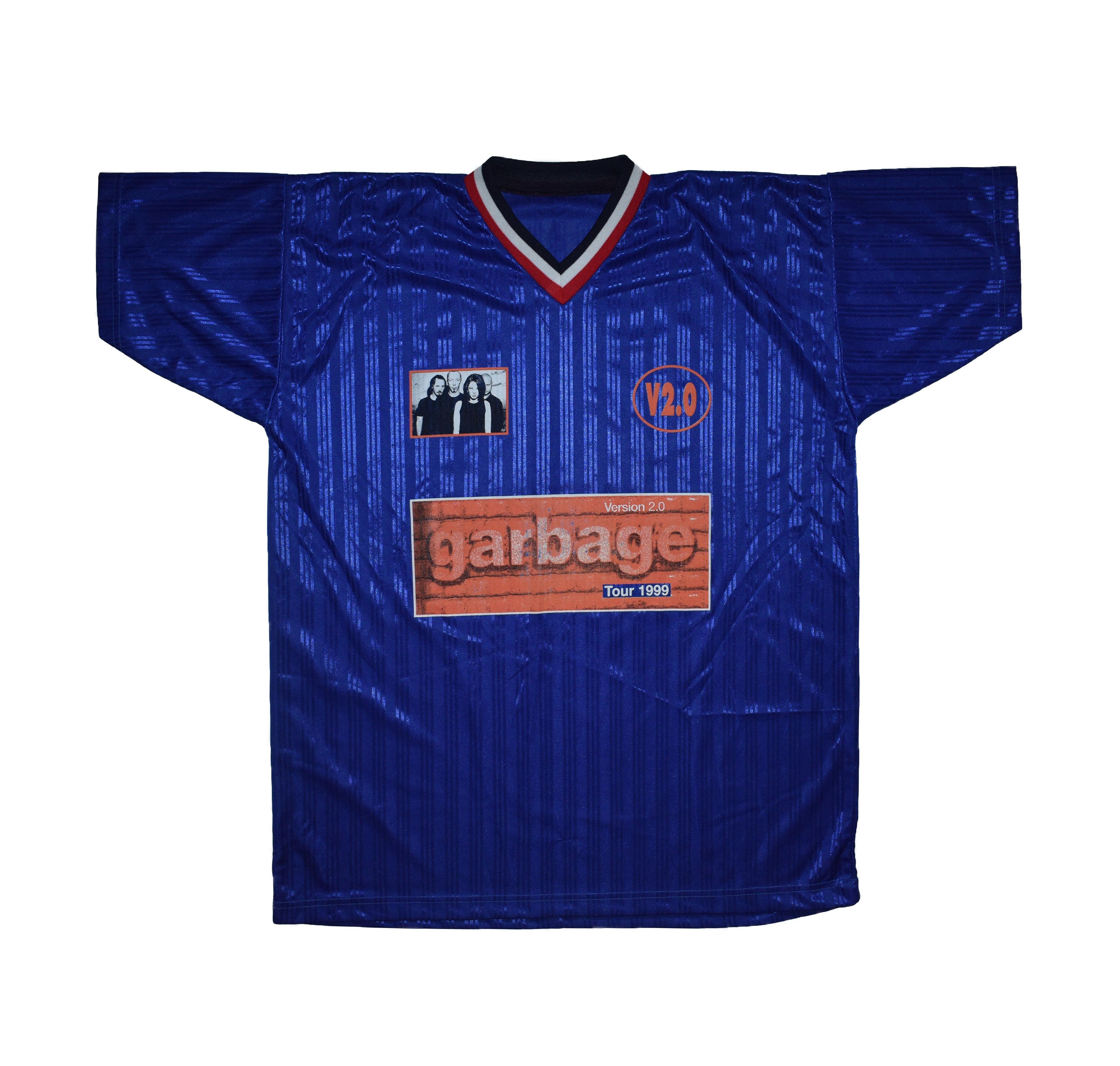 image of Band Tees x Rock Tees Vintage The Garbage Band T Shirt in Blue Orange, Men's (Size Large)