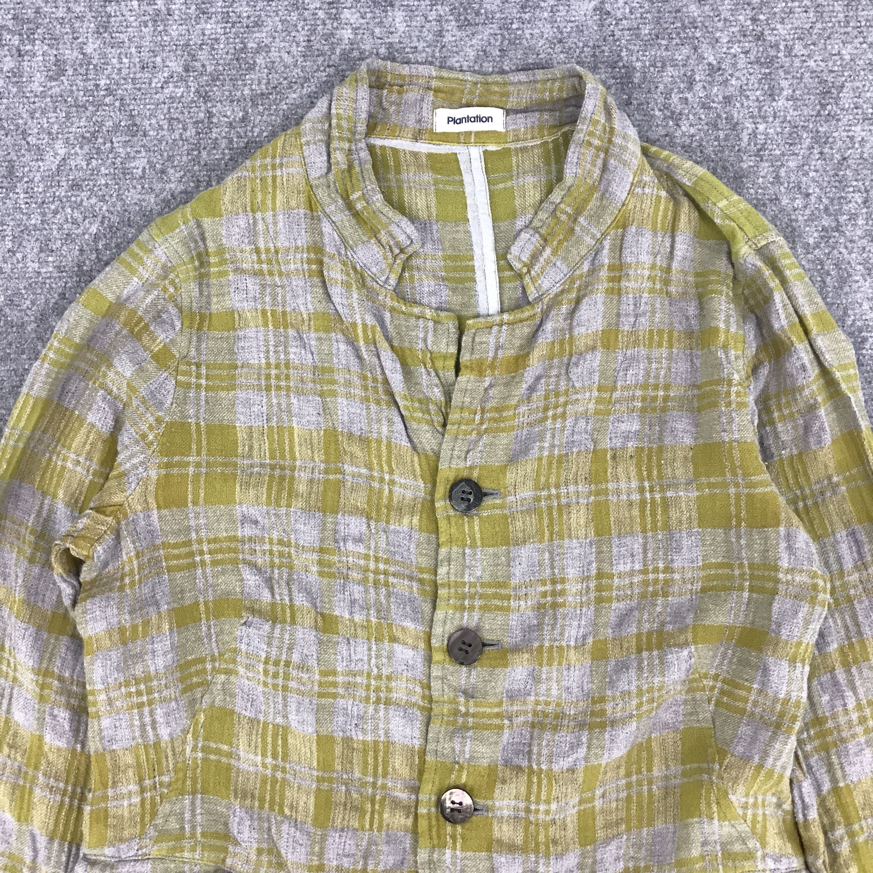 Issey Miyake × Japanese Brand PLANTATION BY ISSEY MIYAKE FLANNEL COAT JACKET Size US M / EU 48-50 / 2 - 3 Thumbnail