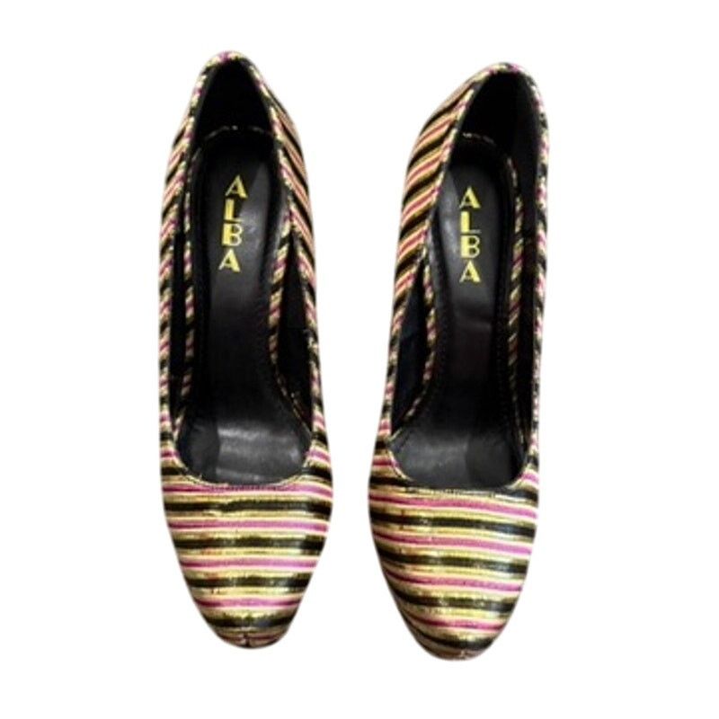 ALBA Alba Stripped Platform Stiletto Heels, Size 9 Size US 9 / IT 39 - 2 Thumbnail