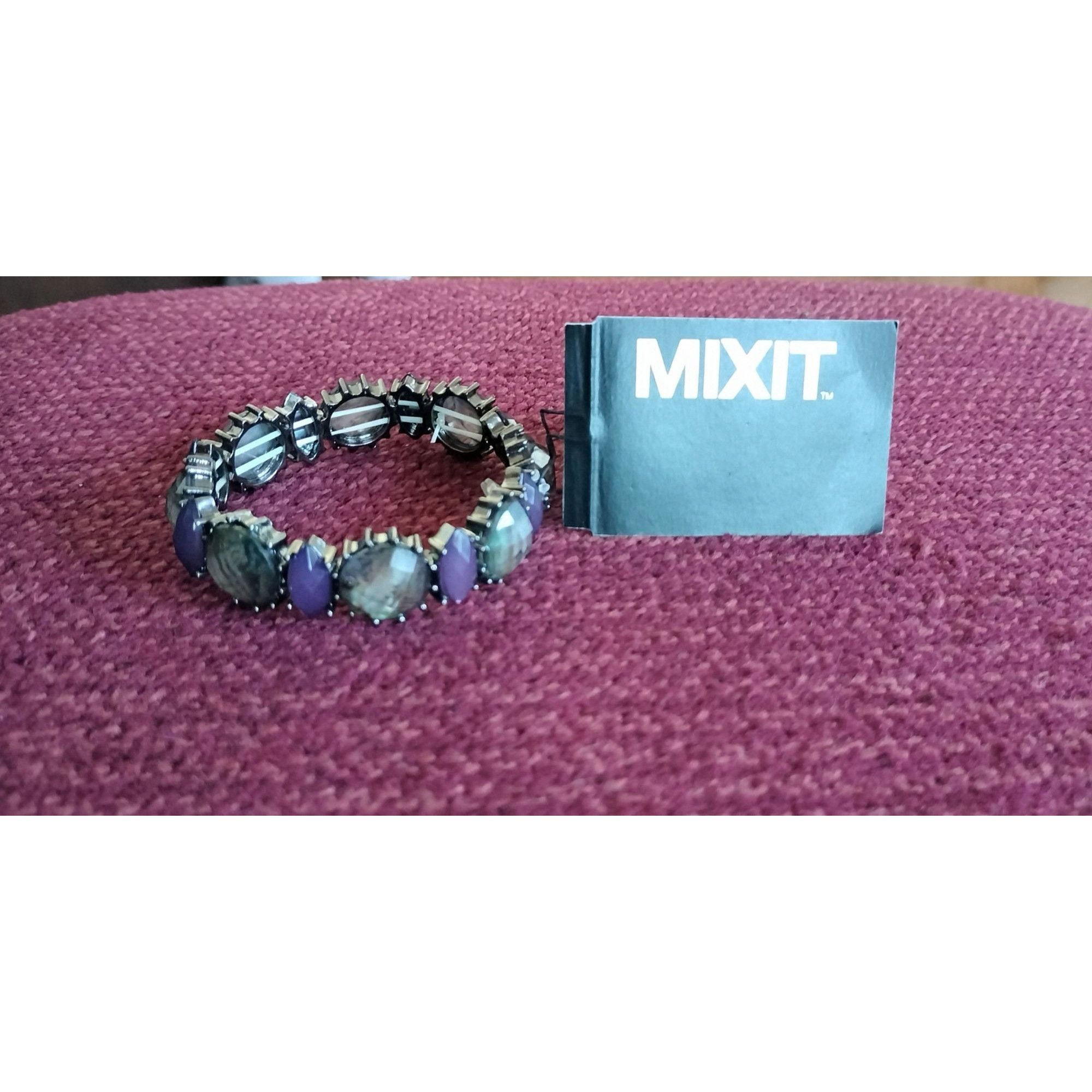 Other Mixit Stretch Bracelet Purple Silver Beads One Size Jewelry Size ONE SIZE - 9 Thumbnail