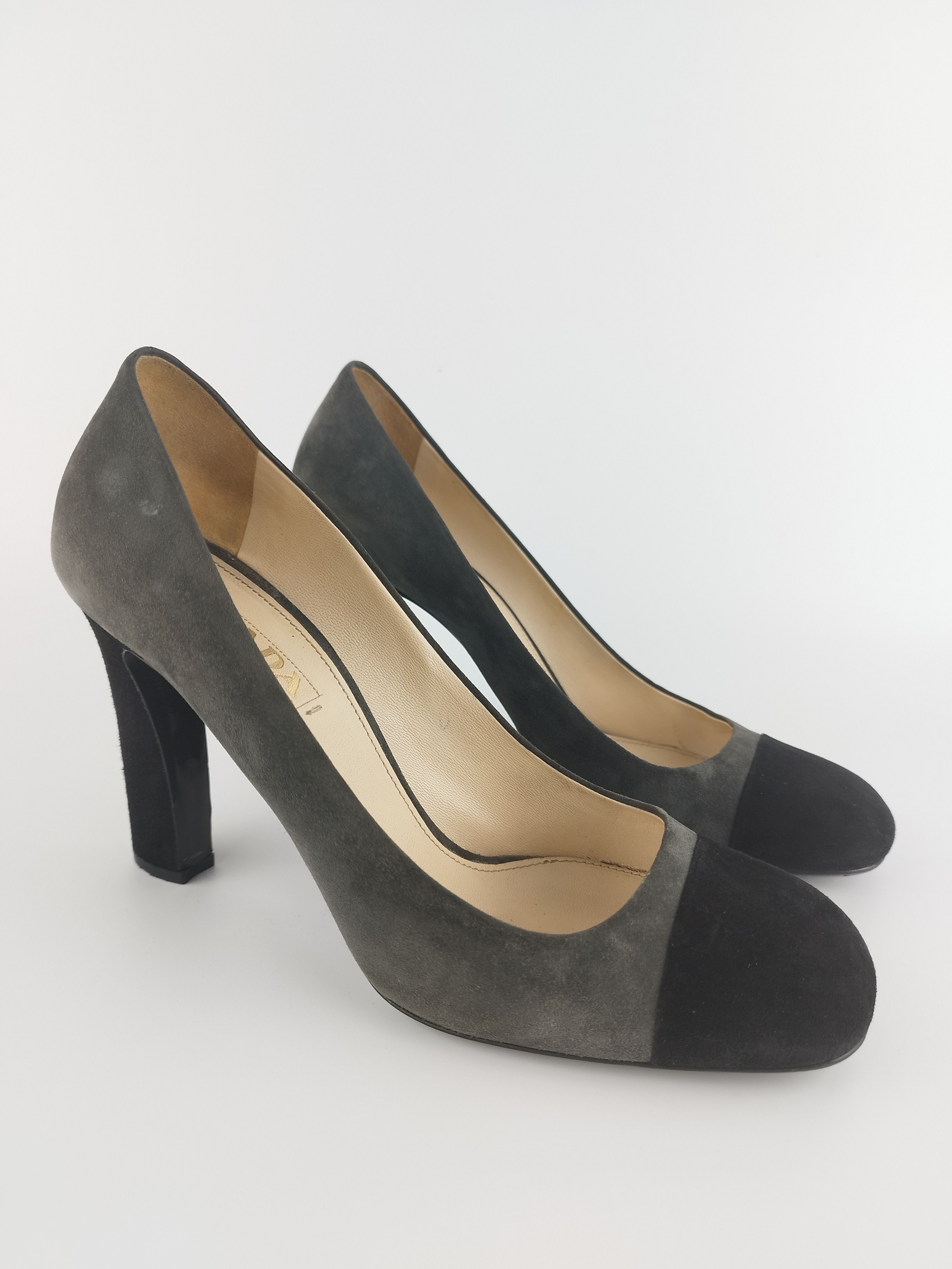Prada Prada Suede two color high heels pumps Size US 6.5 / EU 39-40 - 2 Thumbnail