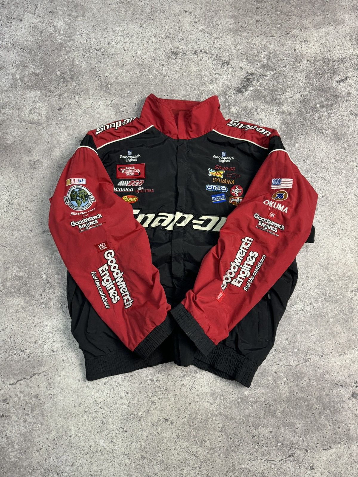 image of Formula Uno x Nascar Vintage Nascar Snap-On Racing Jacket Formula1 Streetwear Y2K in Red (Size XL)