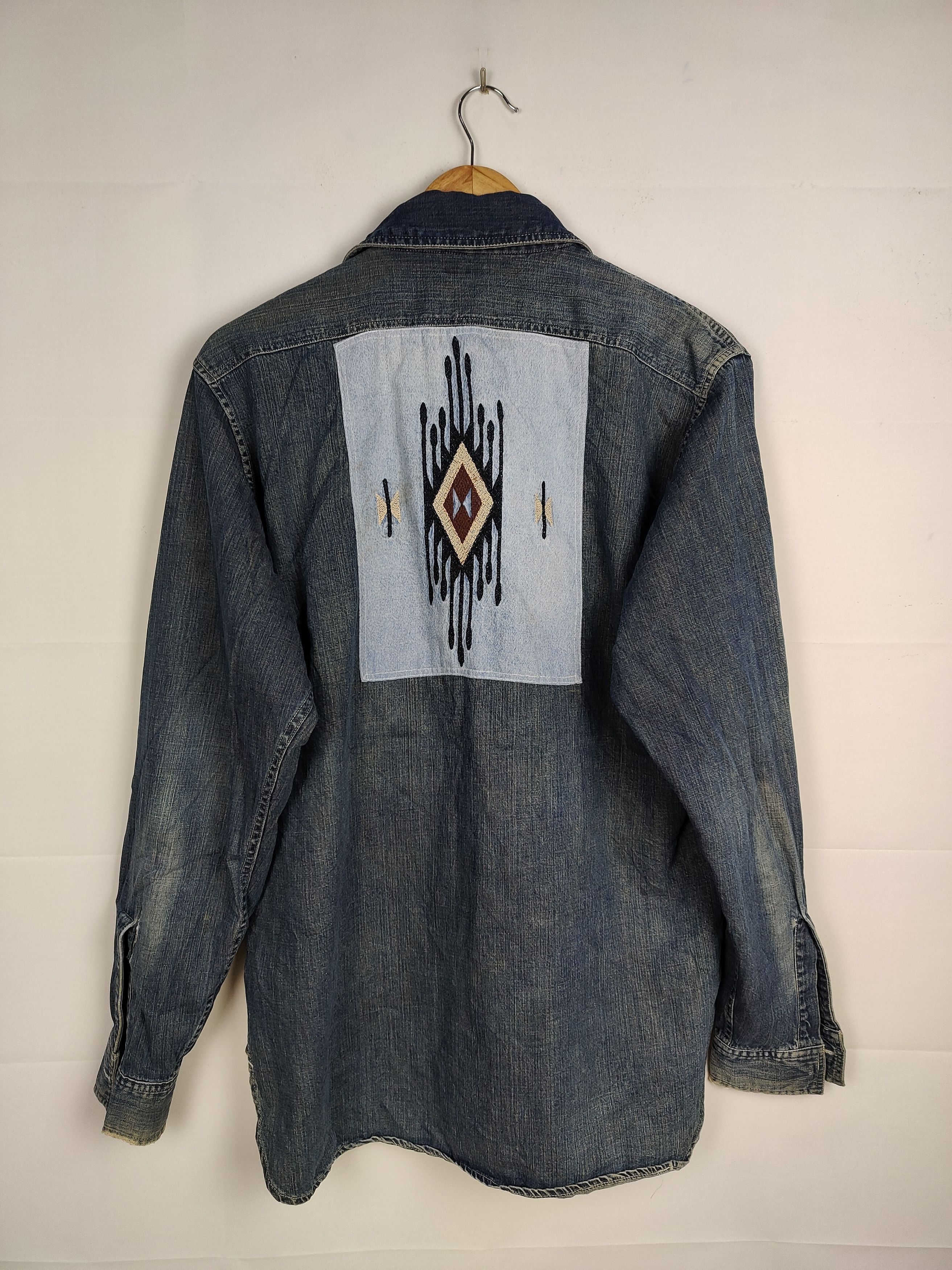 Toyo Enterprises × Vintage Vintage Sugar Cane Toyo Enterprise Navajo Custom Denim Shirt Size US L / EU 52-54 / 3 - 1 Thumbnail