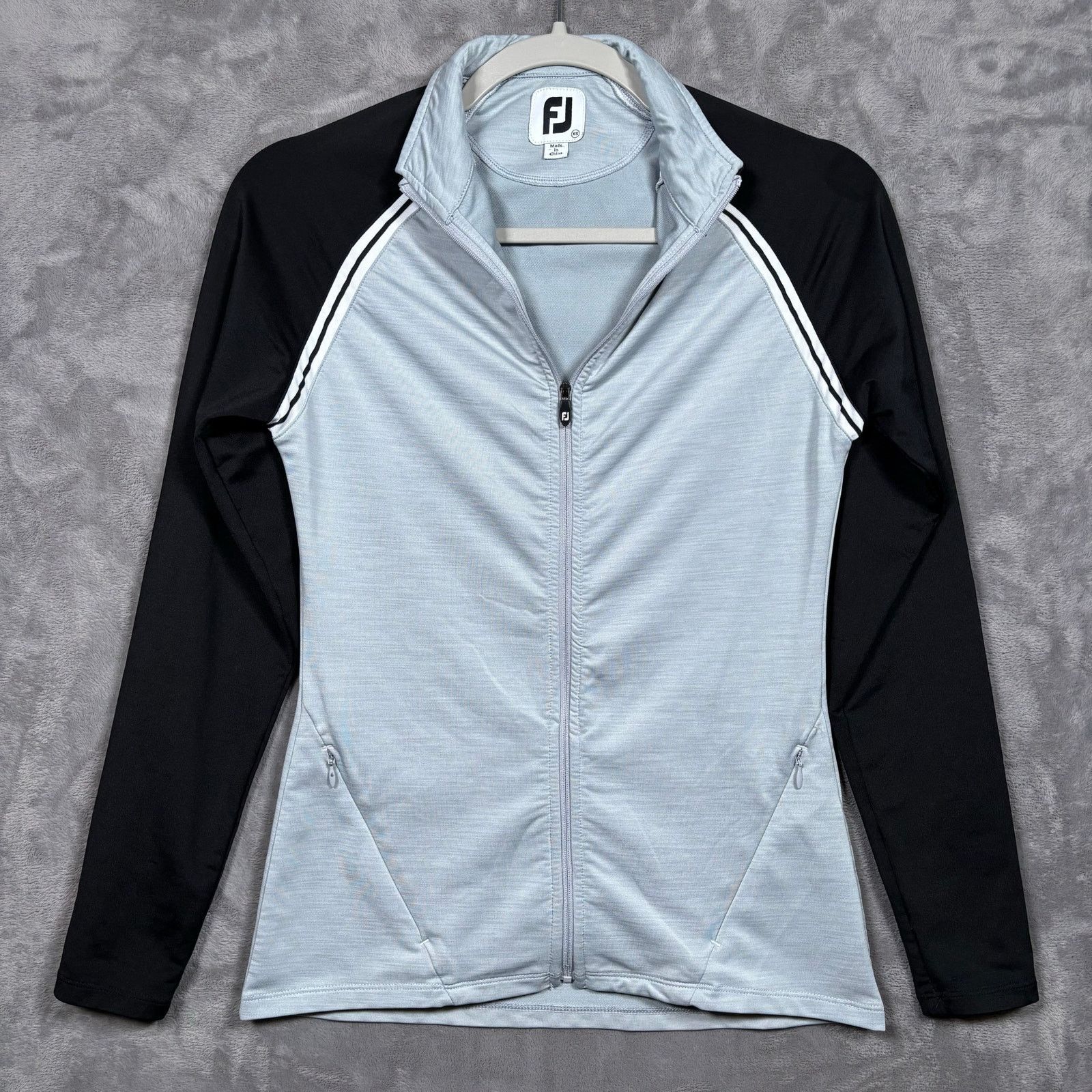 Footjoy FootJoy Women’s XS Full Zip Golf Jacket Black Gray Stretch Size XS / US 0-2 / IT 36-38 - 1 Thumbnail