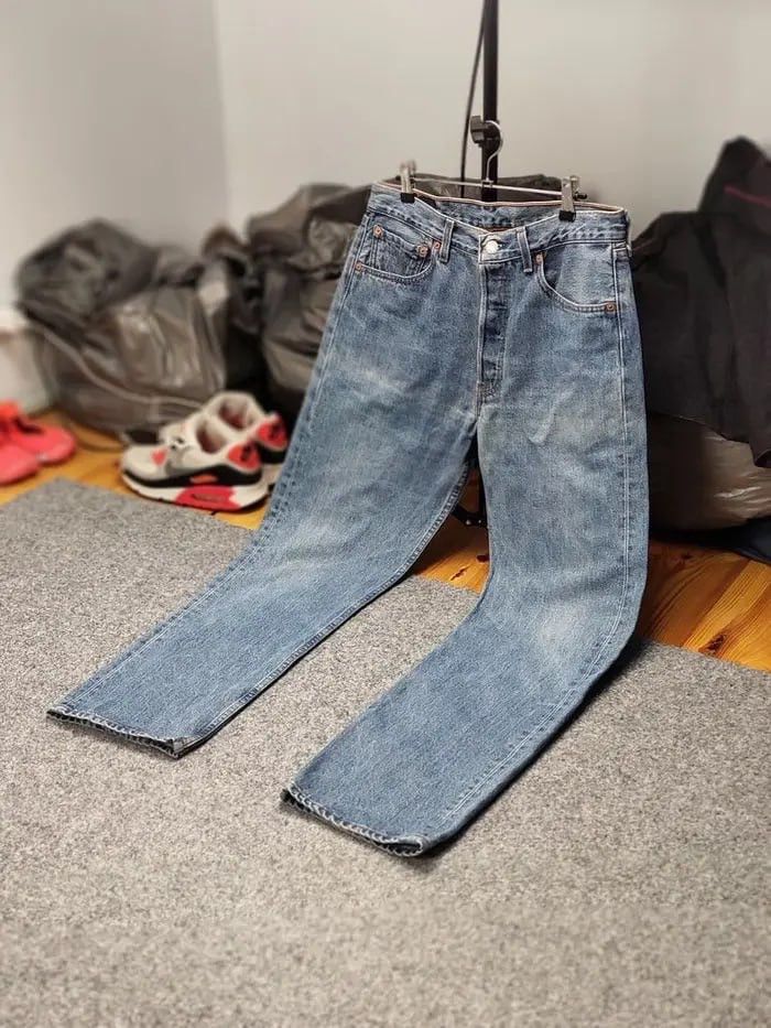 Levi's Vintage 80's Levis 501 Jeans Made USA Perfect Faded Denim Size US 33 - 23 Thumbnail