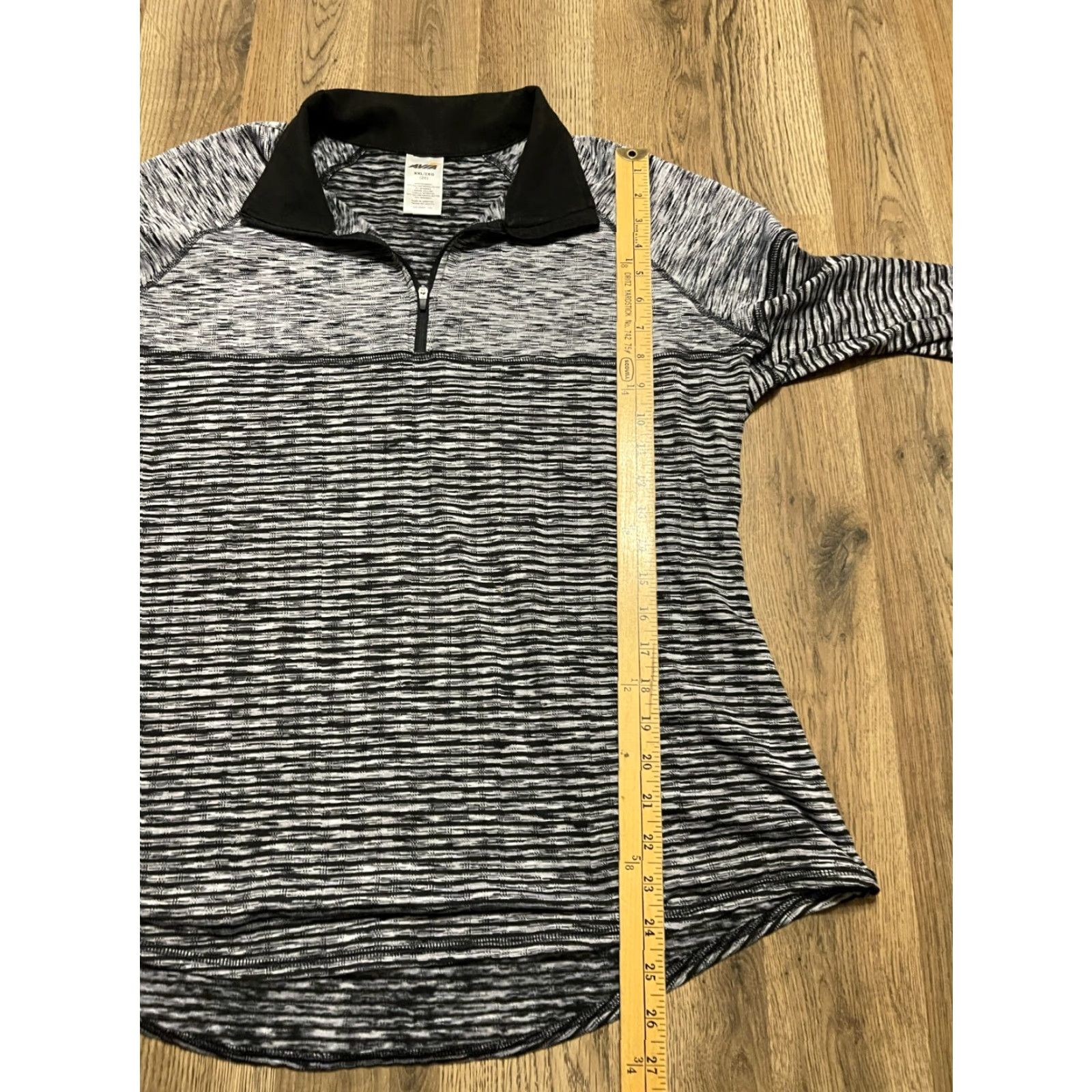 Avia Avia Shirt Women's 2XL Gray Black 1/4 Zip Long Sleeve Colared Size XXL / US 16-18 / IT 52-54 - 6 Thumbnail