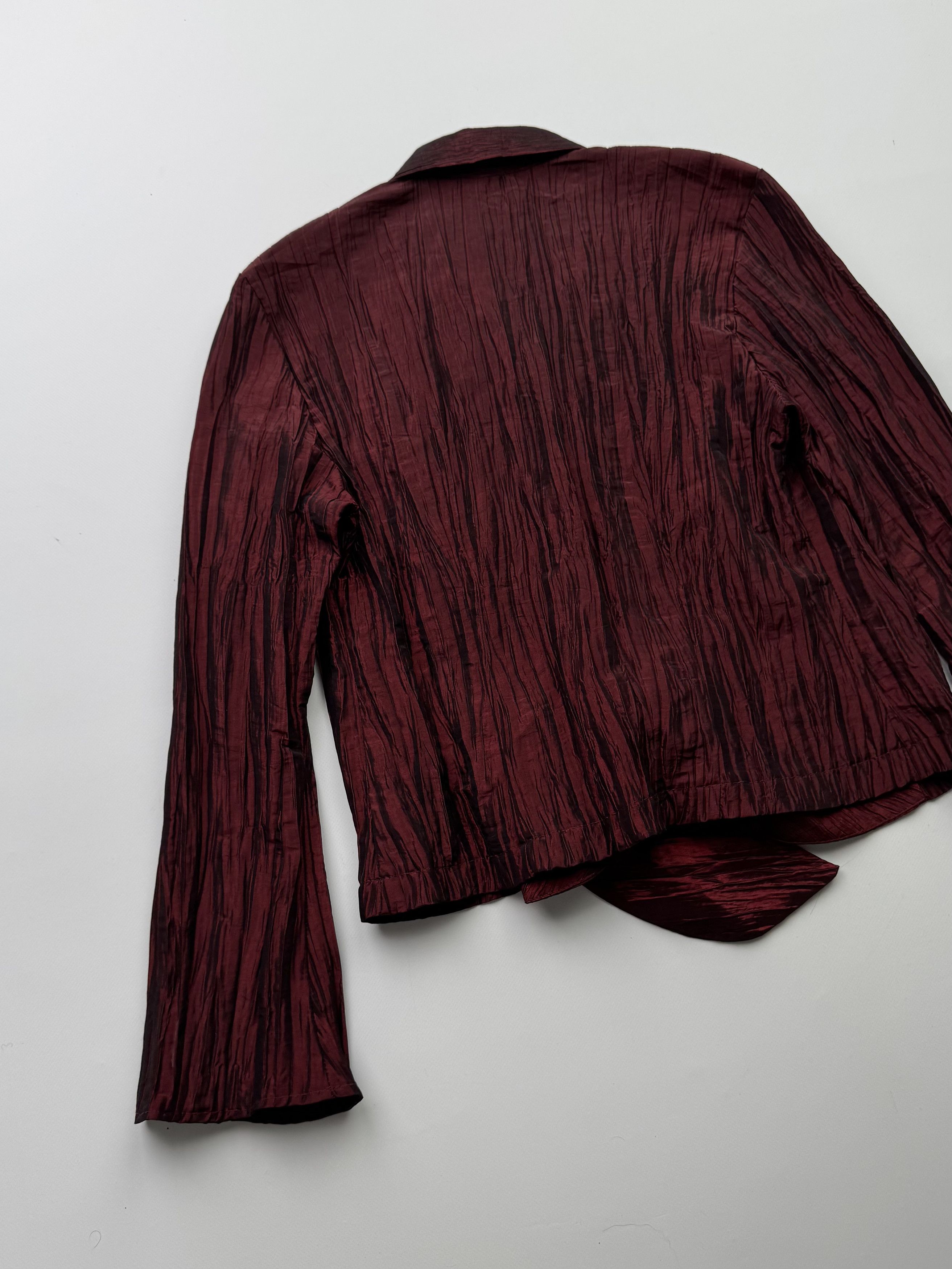 Japanese Brand Vintage Cropped Plisse Blouse B719(V337)E2 Size M / US 6-8 / IT 42-44 - 6 Thumbnail