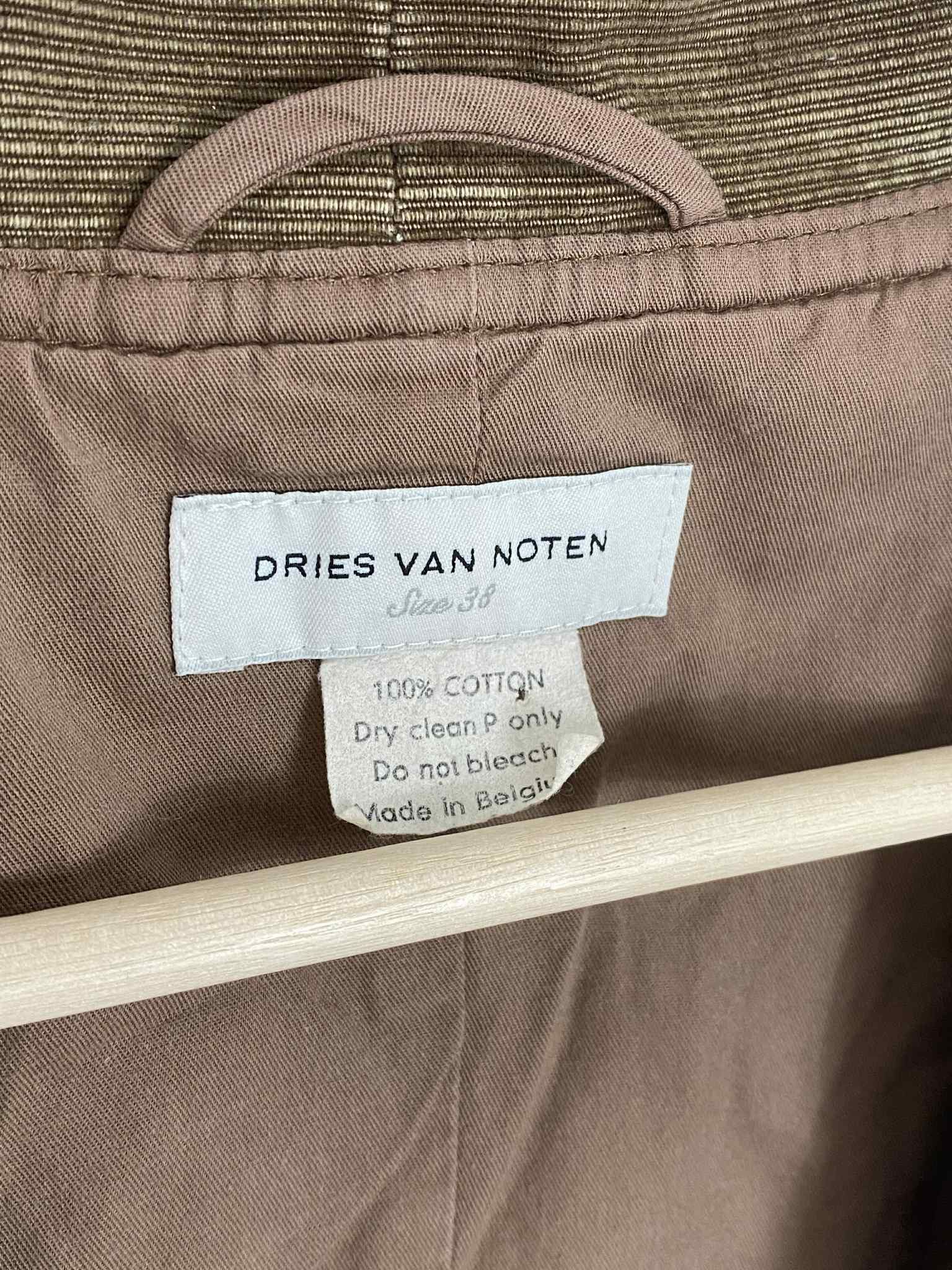 Dries Van Noten × Vintage Dries Van Noten Archive Corduroy Tied Jacket Distressed Size M / US 6-8 / IT 42-44 - 2 Thumbnail