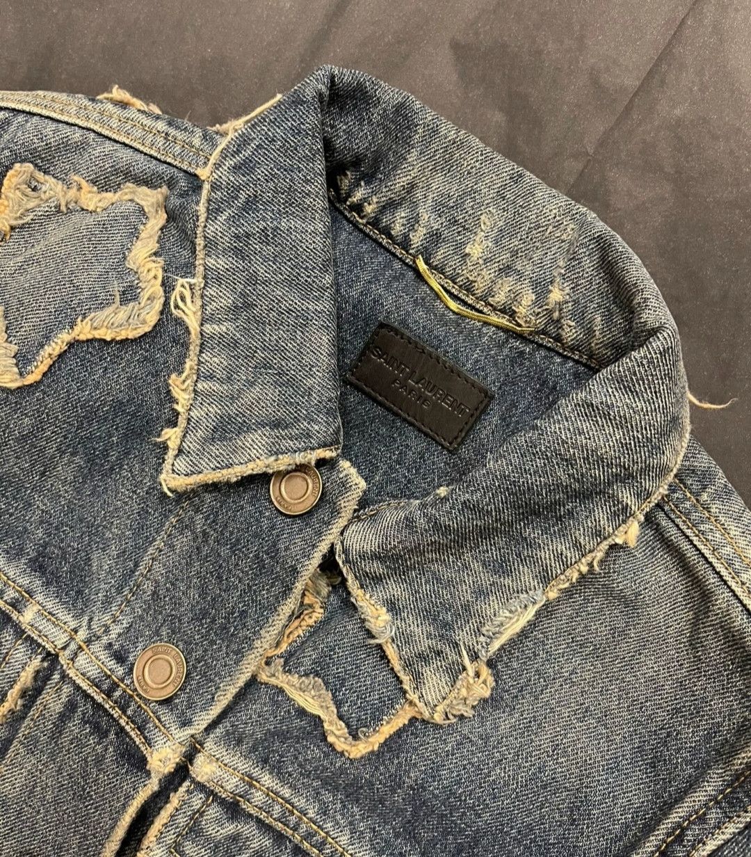 Saint Laurent Paris saint laurent Star denim jacket Size S / US 4 / IT 40 - 2 Thumbnail