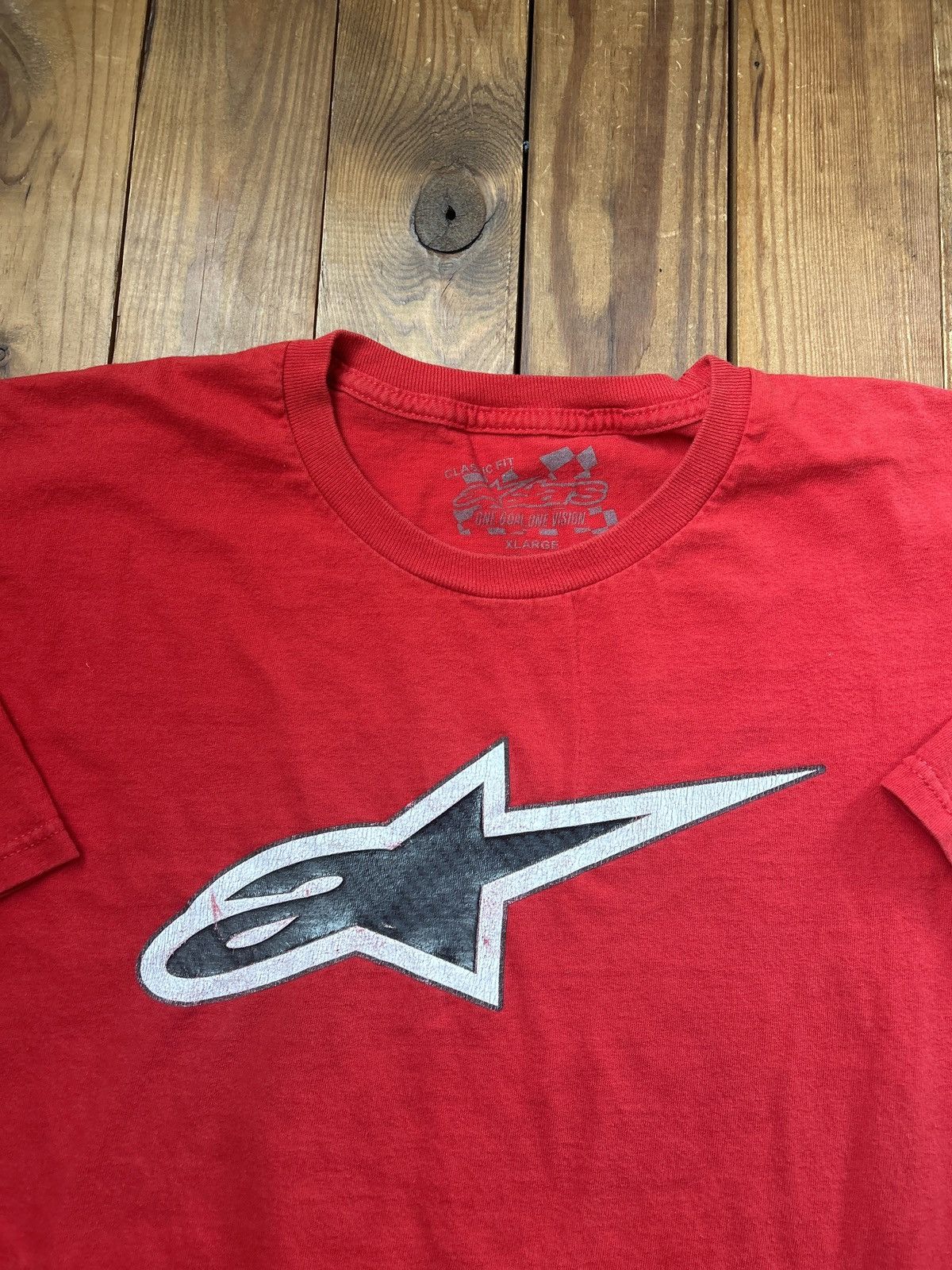 Alpinestars × Vintage Vintage Y2K Alpine Stars Red Tee Shirt Size US XL / EU 56 / 4 - 2 Thumbnail