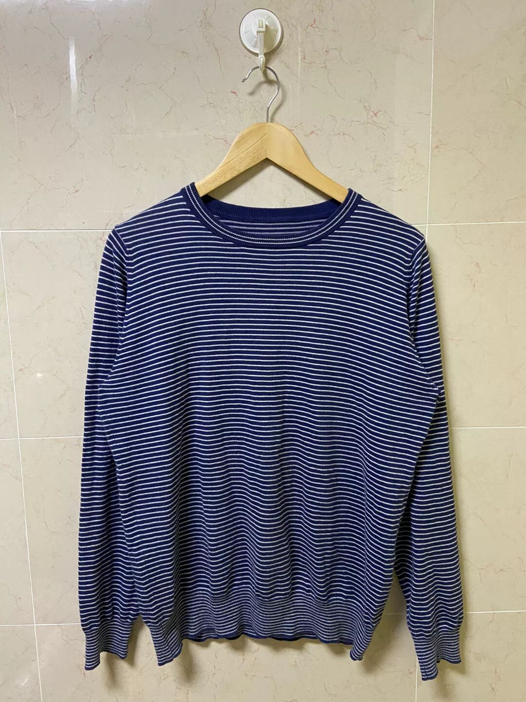 uniform experiment navy striped crewneck sweater for casual wear Size US M / EU 48-50 / 2 - 1 Thumbnail