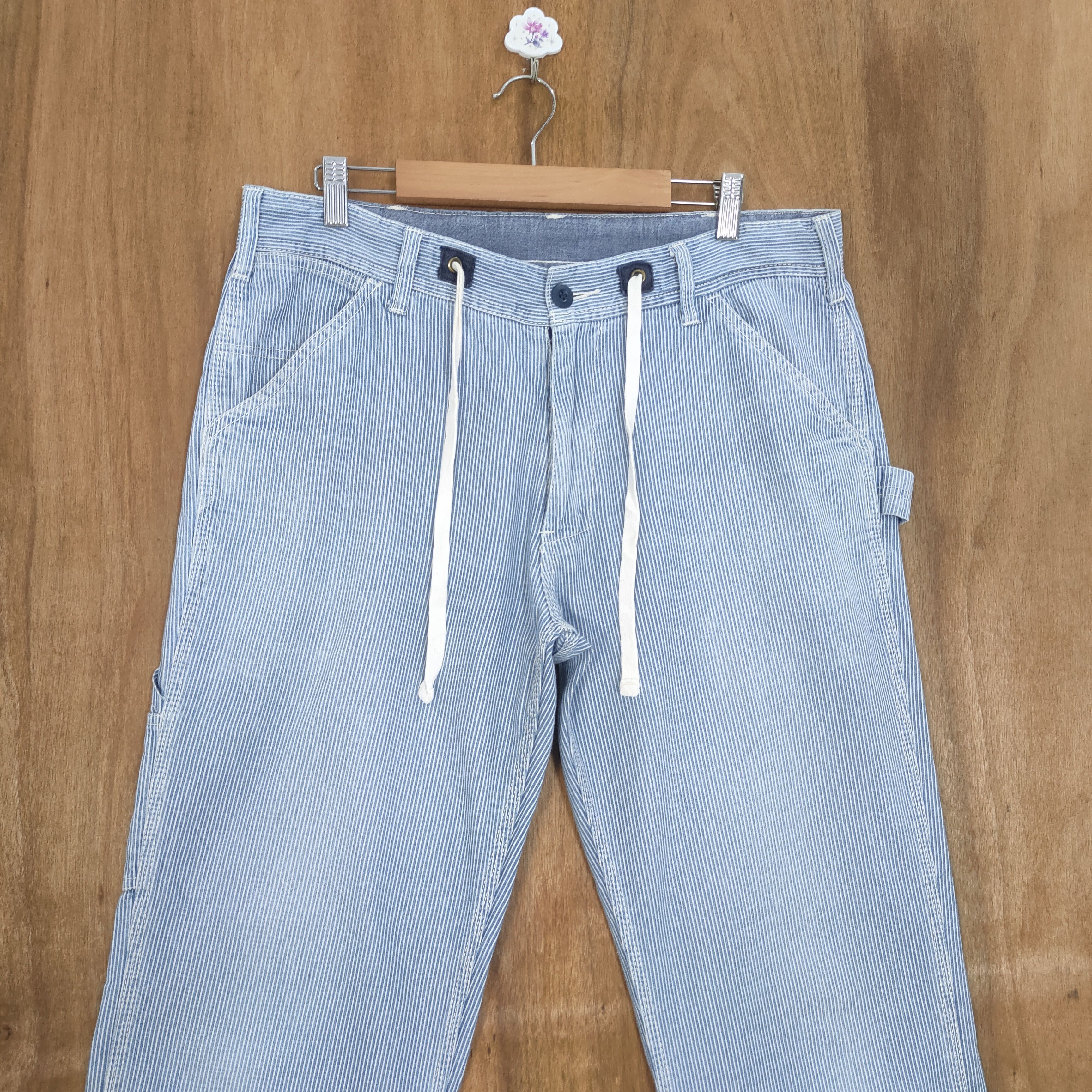 Oshkosh VINTAGE OSHKOSH HICKORY STRIPE CARGO PANTS Size US 34 / EU 50 - 4 Thumbnail