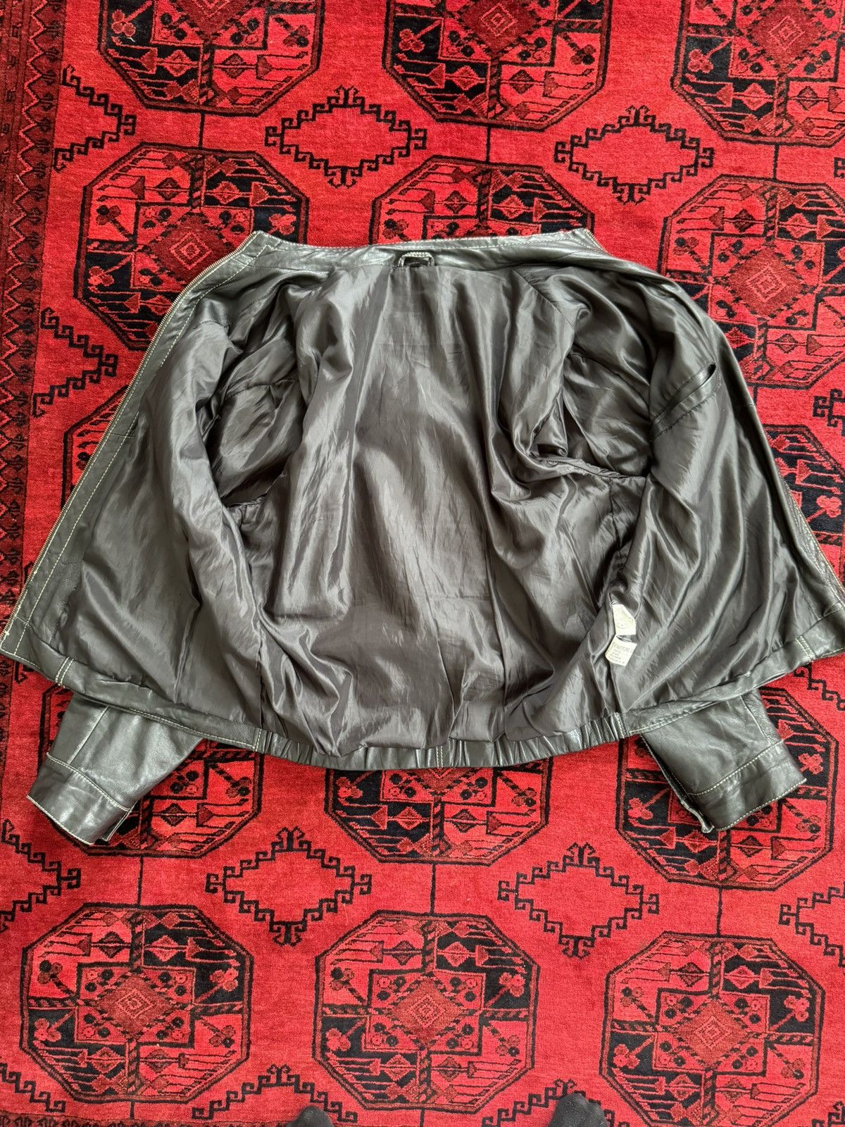 Other Vintage Outline Leather Jacket Size US XL / EU 56 / 4 - 9 Thumbnail