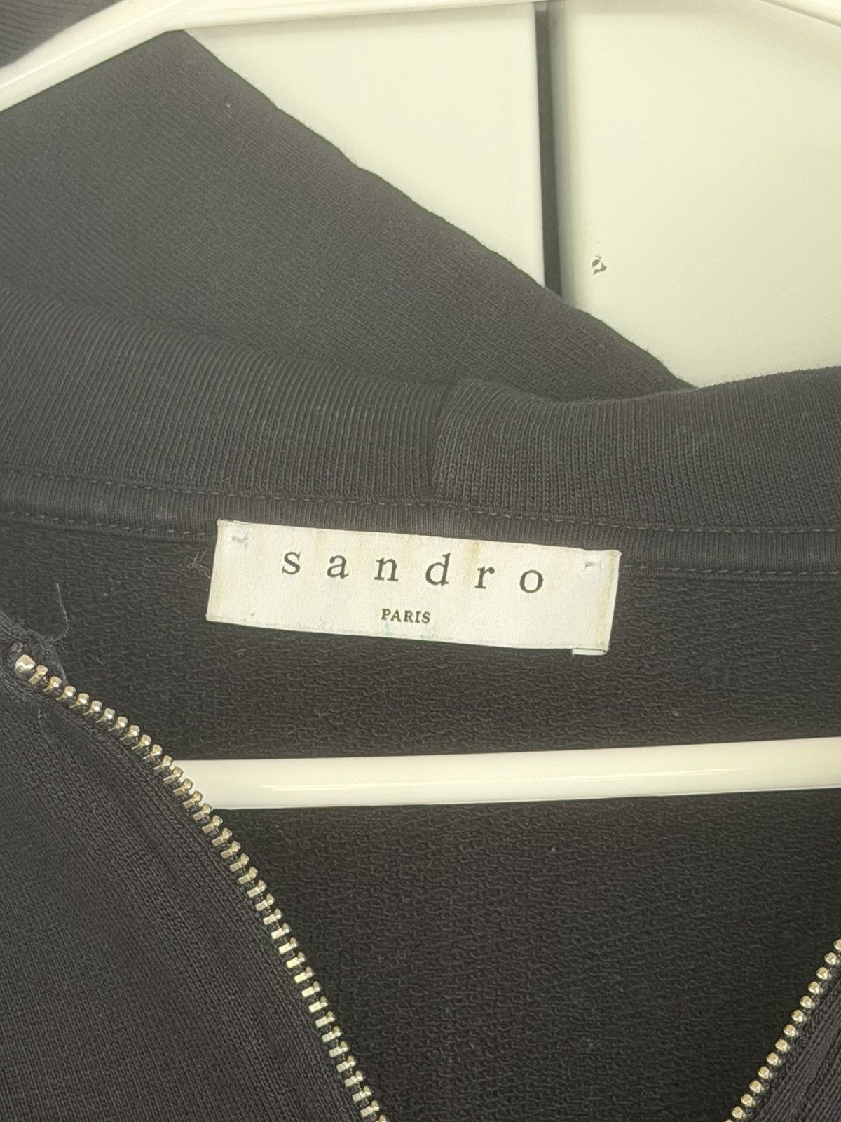 Sandro Sandro Navy Quarter-Zip Sweatshirt Size US L / EU 52-54 / 3 - 5 Thumbnail