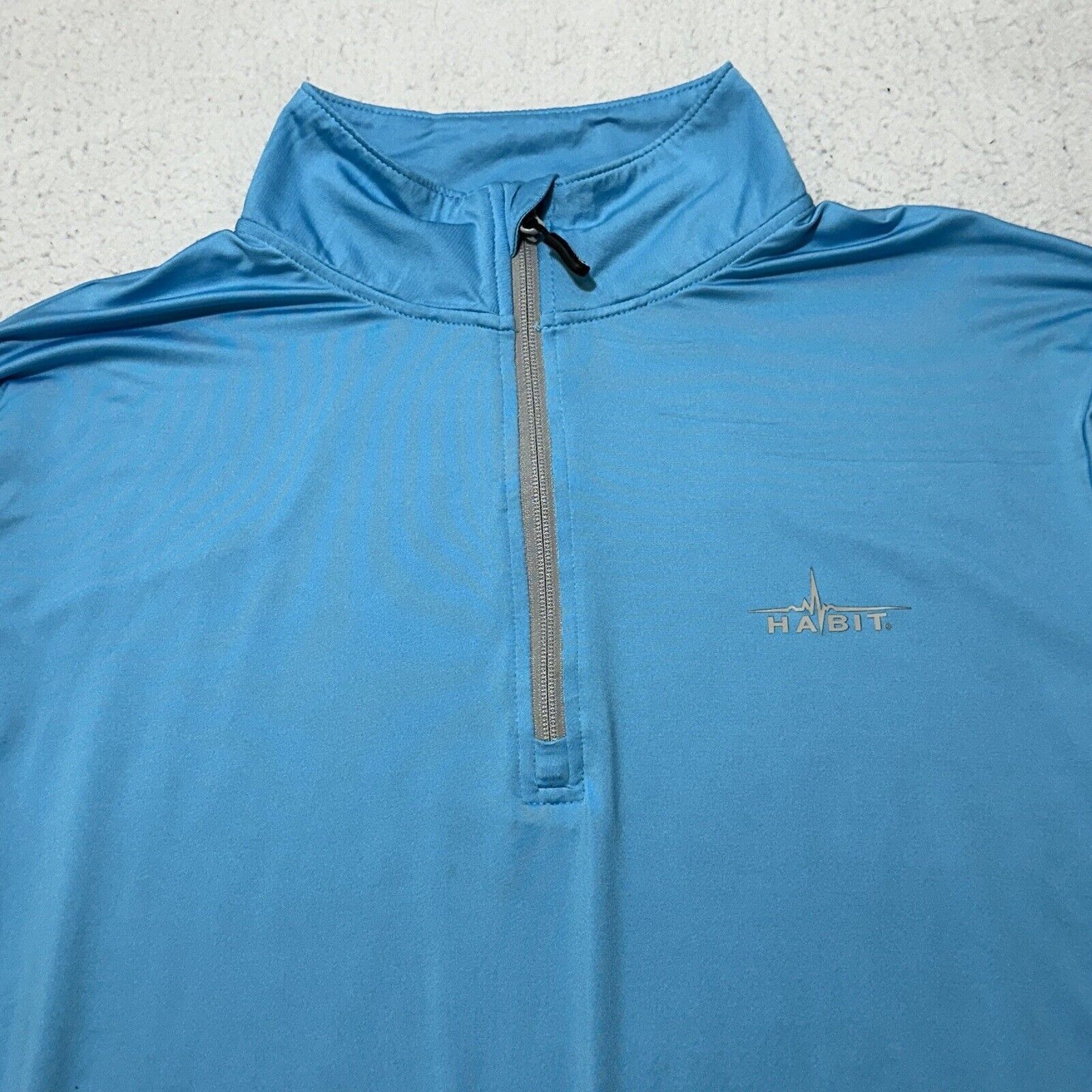 Other Habit XL Light Blue 1/4 Zip Long Sleeve Sweatshirt Pullover Size US XL / EU 56 / 4 - 2 Thumbnail