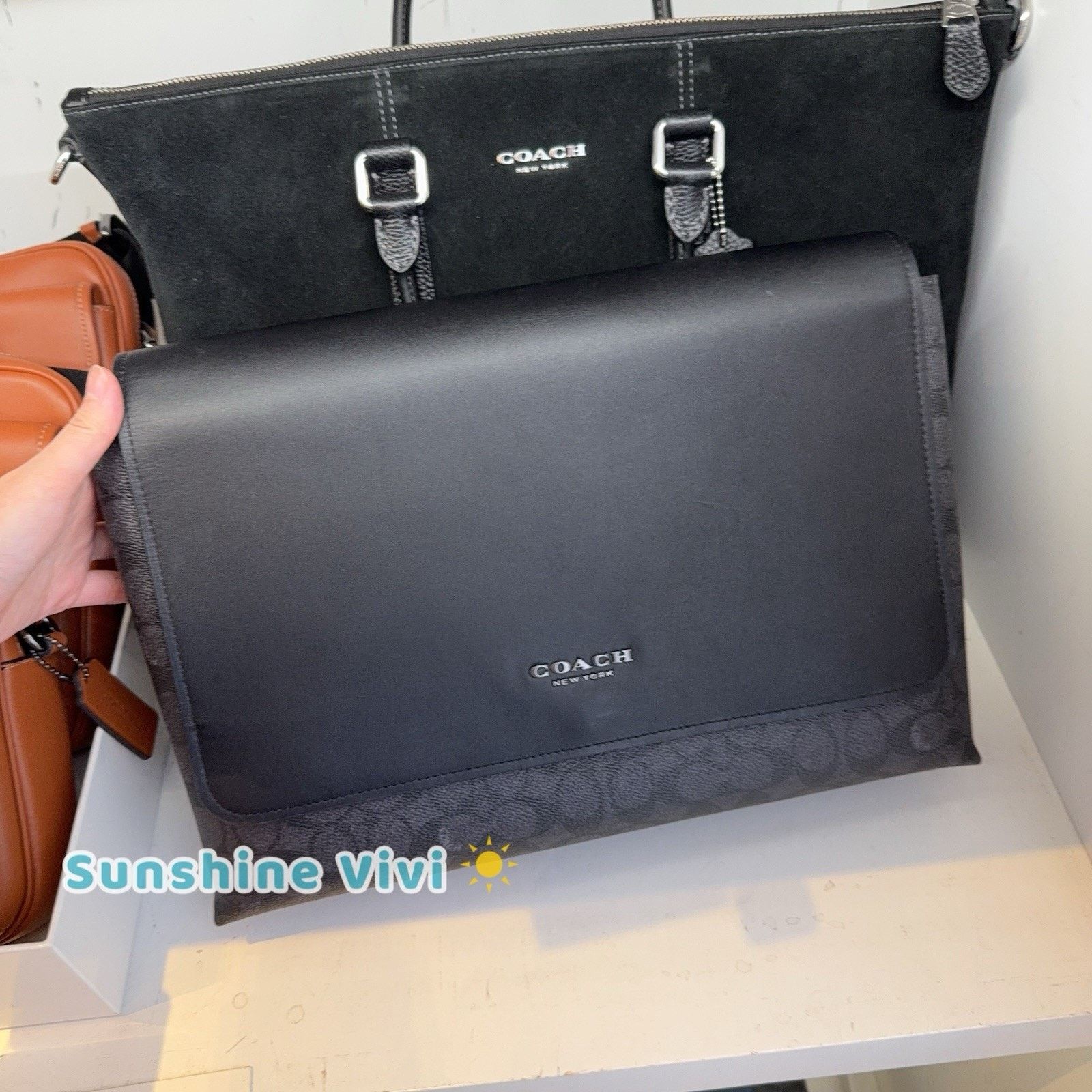 Coach NWT COACH Caleb Messenger Bag Canvas CY837 Charcoal/Black Size ONE SIZE - 1 Thumbnail