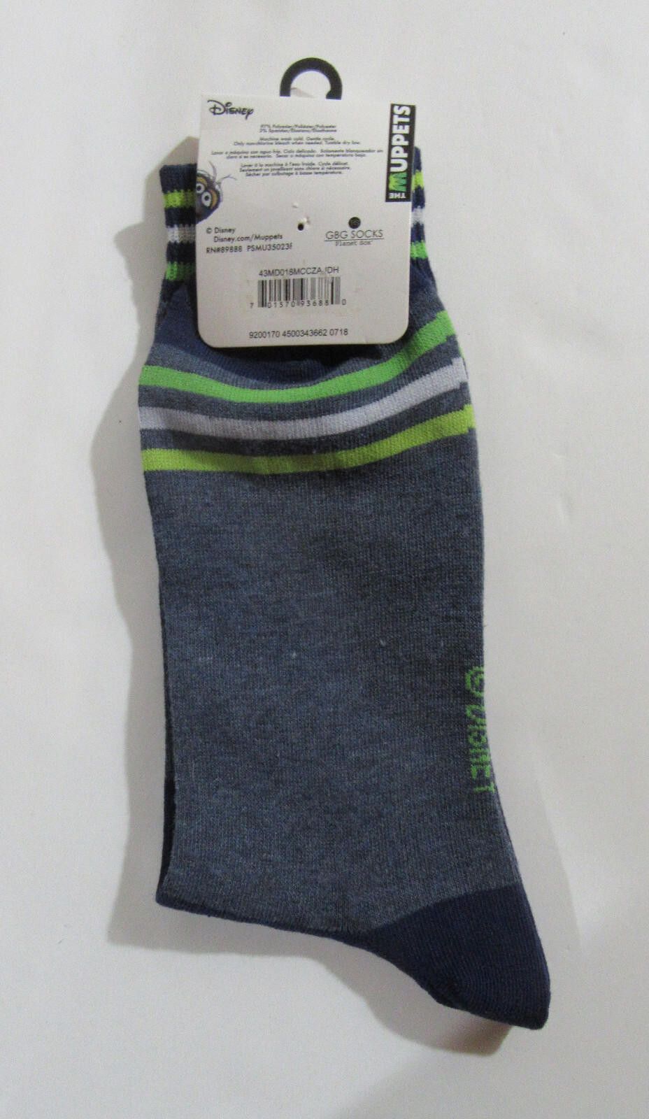 Designer Disney Muppets Kermit Socks Blue 1 Single Pair Size ONE SIZE - 2 Thumbnail