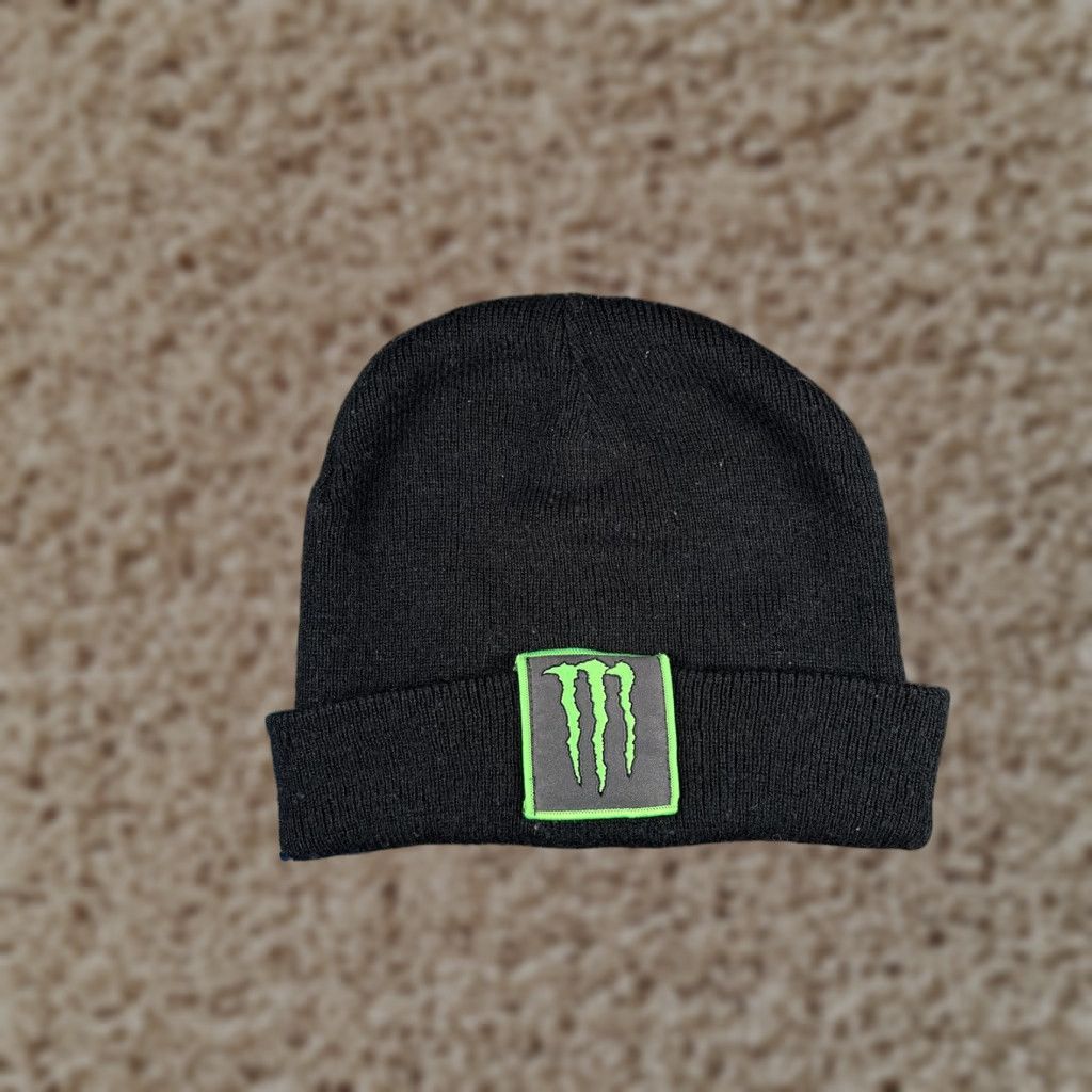 Vintage Monster Energy Hat Beanie Mens One Size Black Knit Logo Stretch Winter Sports Size ONE SIZE - 1 Thumbnail