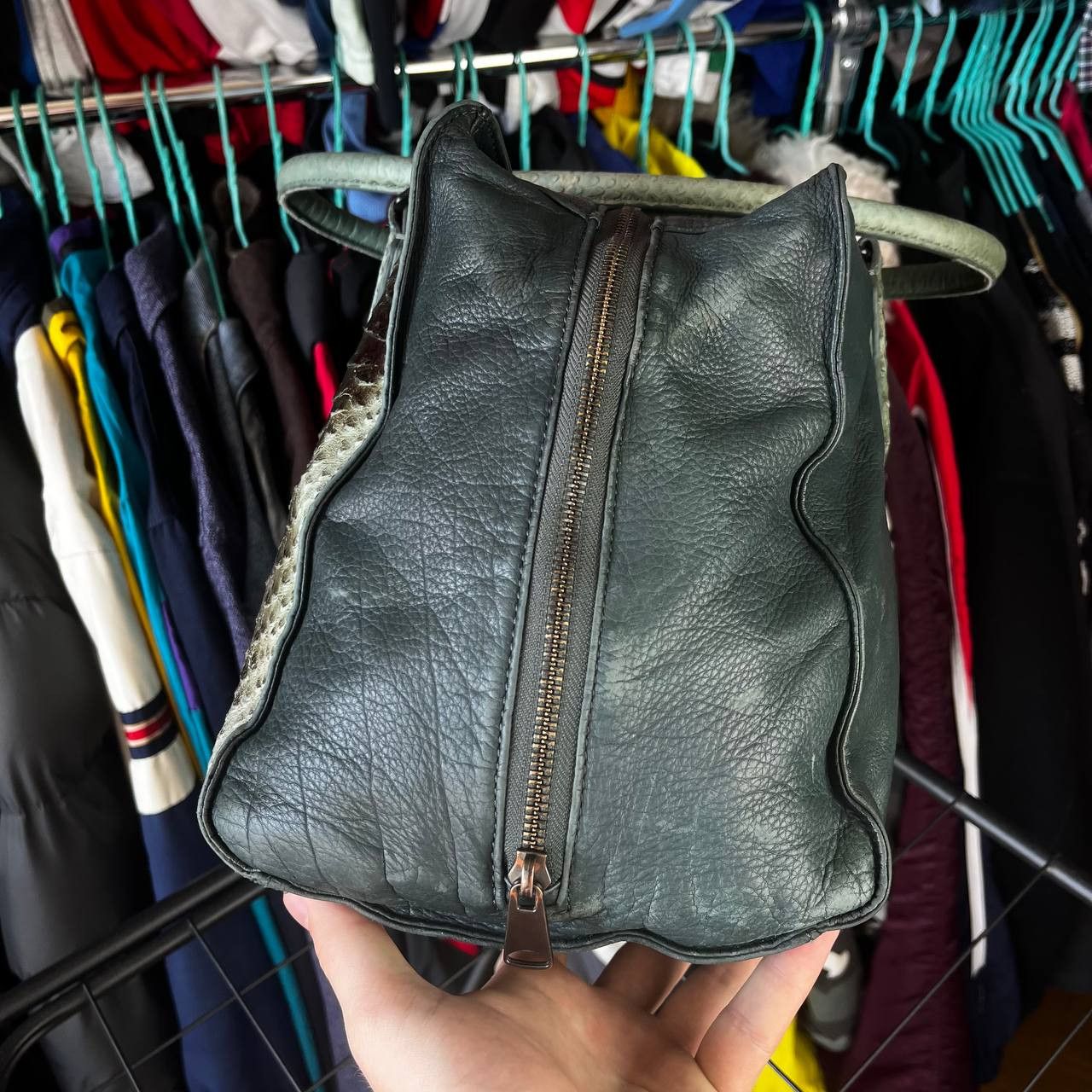 LIEBESKIND BERLIN Liebeskind Berlin Green Python Print Leather Bag Size ONE SIZE - 5 Thumbnail