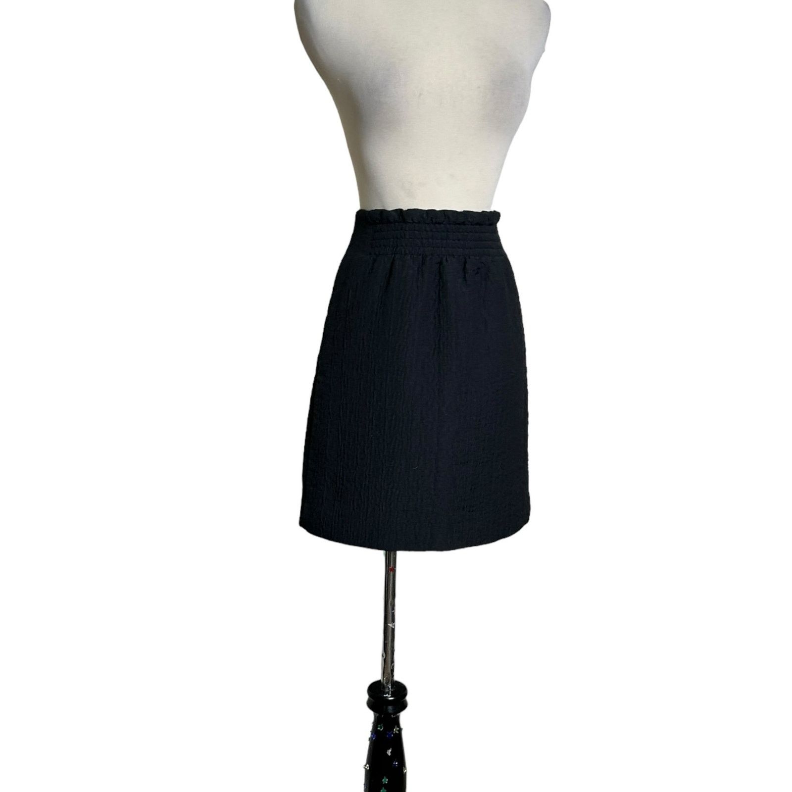 Cos COS black textured high waist mini skirt size 4 Size 27" / US 4 / IT 40 - 6 Thumbnail