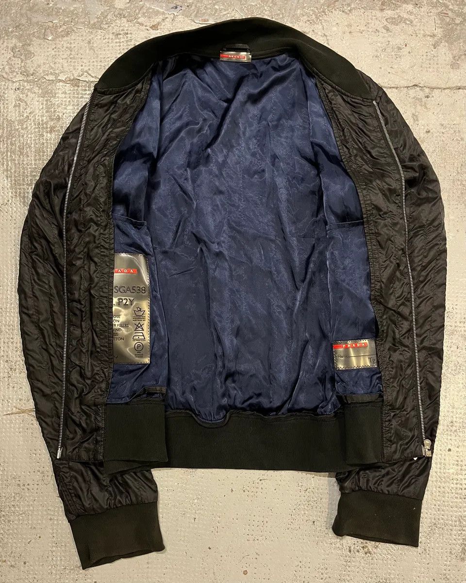 Prada AW2004 Prada Black Nylon Bomber Jacket Size US M / EU 48-50 / 2 - 10 Thumbnail