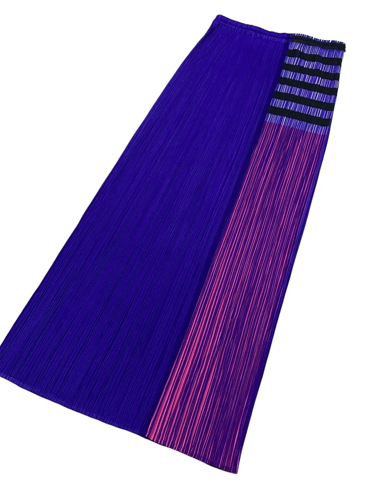 Issey Miyake Pleats Please Issey Miyake Pleated Striped Long Skirt Size 28" / US 6 / IT 42 - 13 Thumbnail