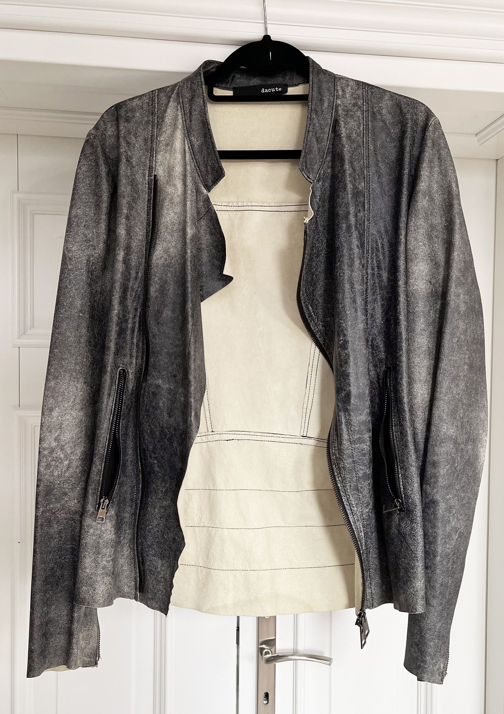 Dacute shep leather unlined jacket