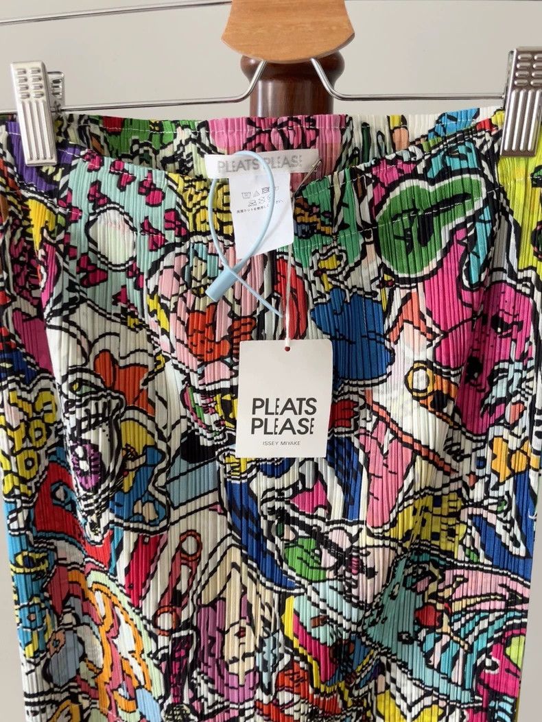 Issey Miyake Issey Miyake size:3 Colorful graffiti skirt Size 31" - 7 Thumbnail