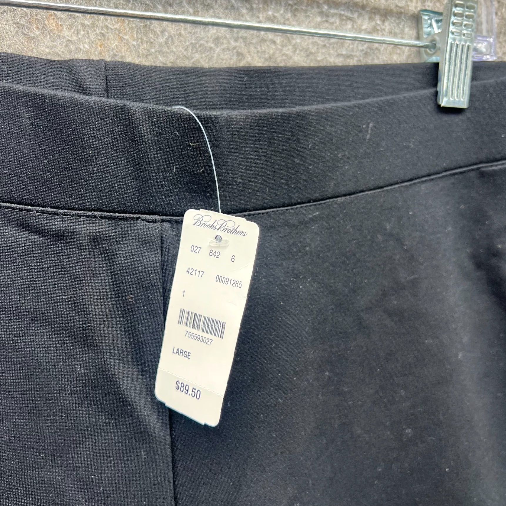 Brooks Brothers Brooks Brothers Pants Womens Large Black Pull On Stretch Slim Fit Trousers New Size 36" / US 14 / IT 50 - 6 Thumbnail