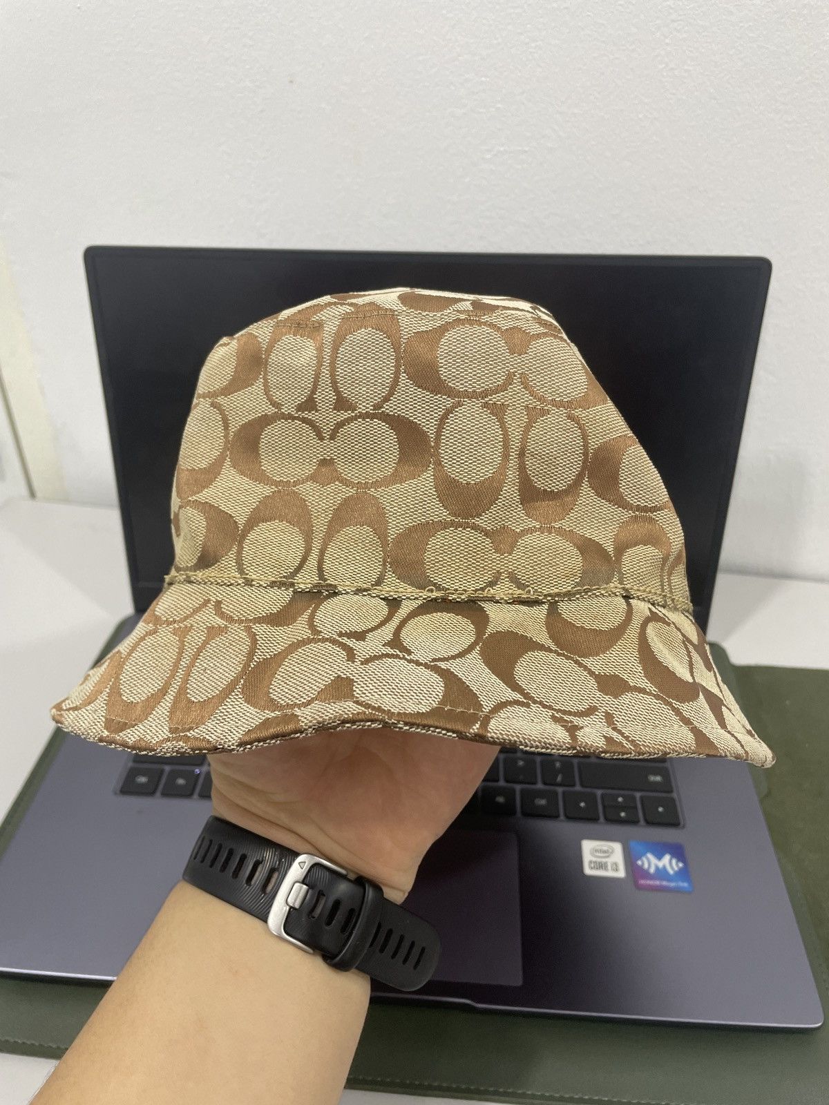 Coach × Vintage VINTAGE COACH MONOGRAM BUCKET HAT Size 30 - 1 Thumbnail