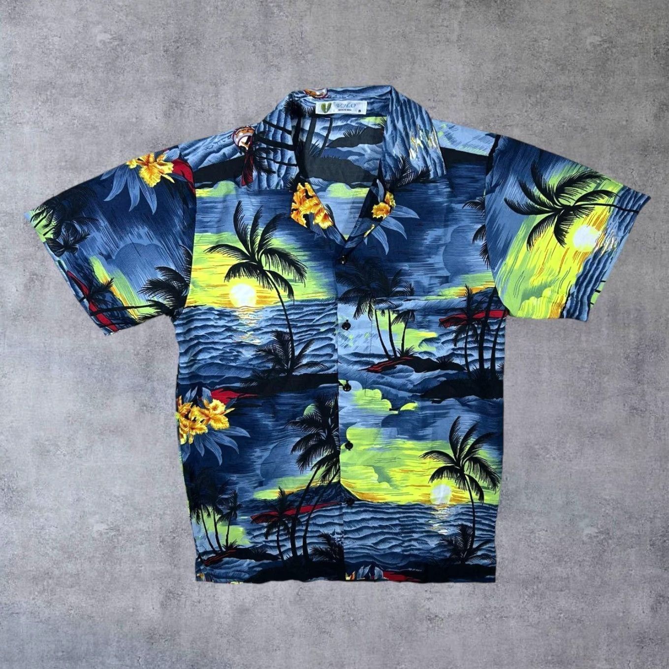 Vintage V.H.O Shirt Mens Small Polyester Floral Button-Up Hawaiian Festival Patterned Multicoloured Tas? Size US S / EU 44-46 / 1 - 2 Thumbnail