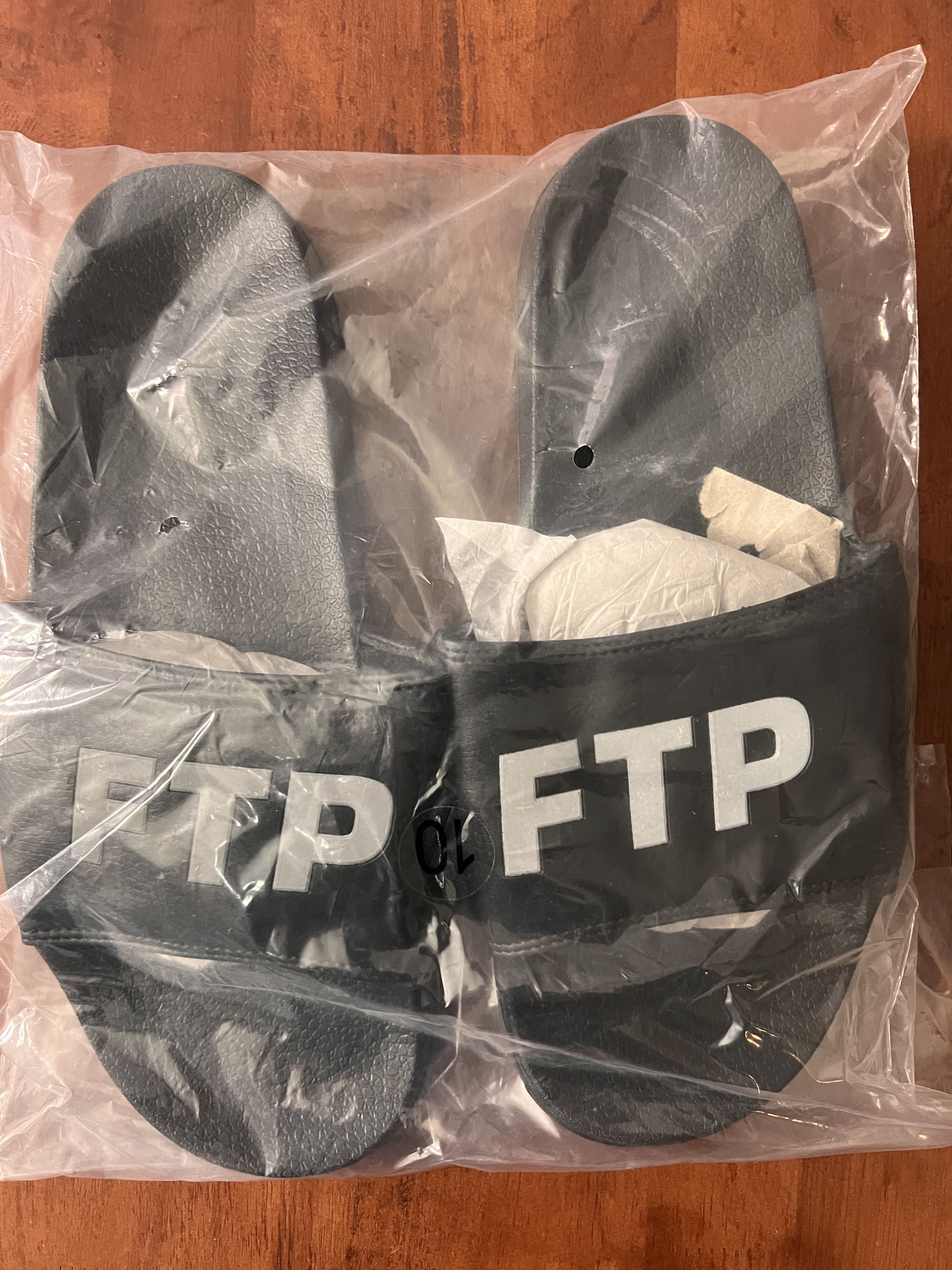 Fuck The Population Reflective Logo Slides Size US 10 / EU 43 - 3 Thumbnail