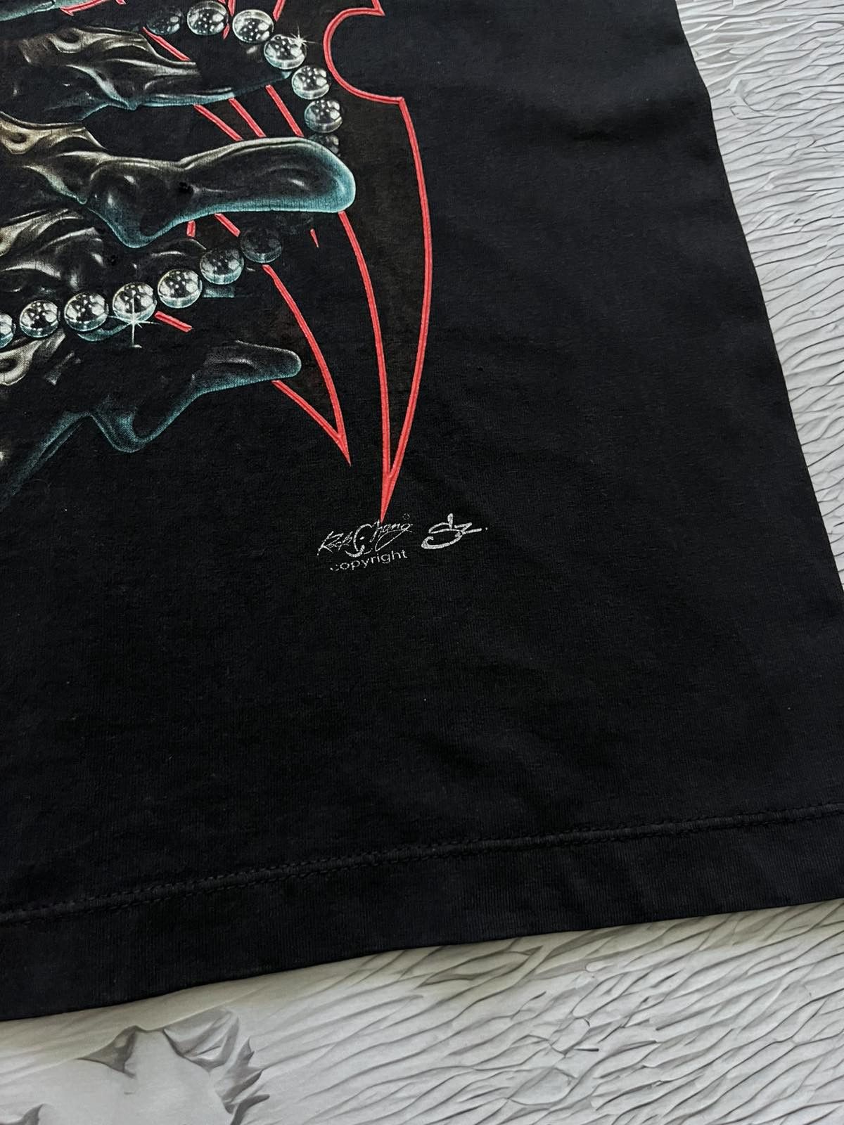 Vintage Vintage Rock Tee Skulls Dark Black Size US L / EU 52-54 / 3 - 4 Thumbnail