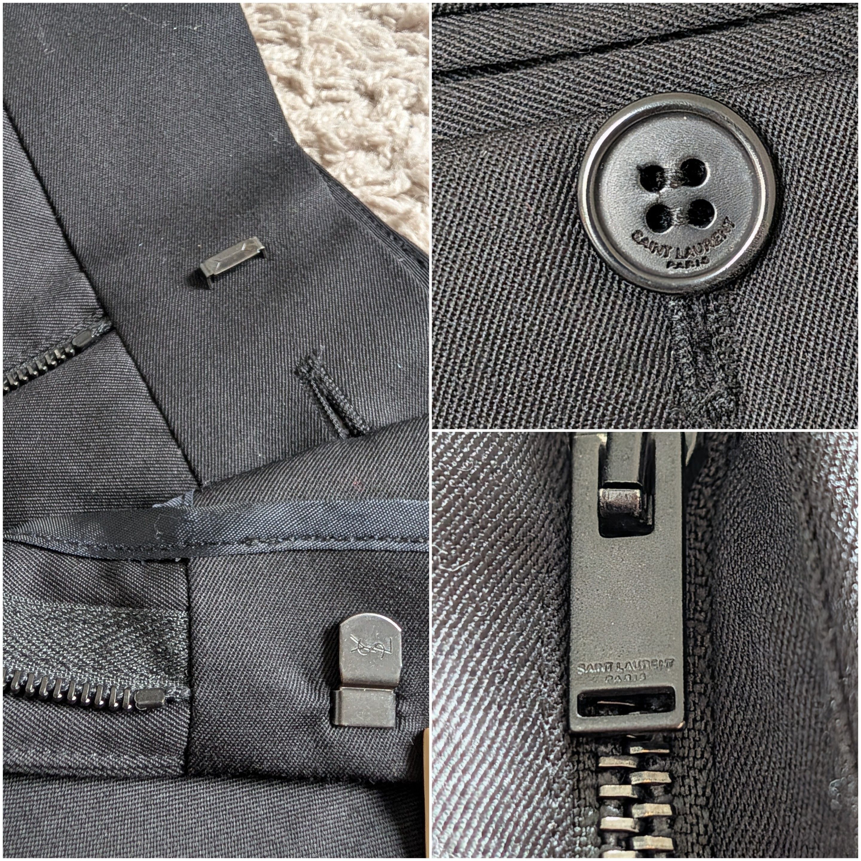 Saint Laurent Paris NWT Saint Laurent Paris Wool Tuxedo Trousers with Stripe Size 25" / US 0 / IT 36 - 9 Thumbnail