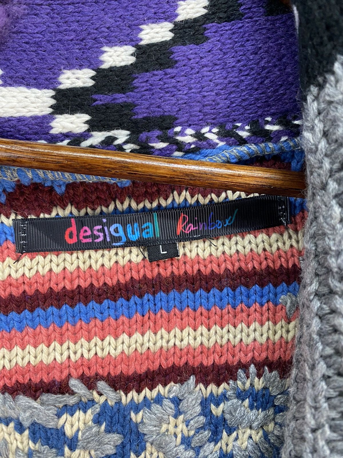Aran Isles Knitwear Desigual Rainbow Knitwear Size L / US 10 / IT 46 - 5 Thumbnail