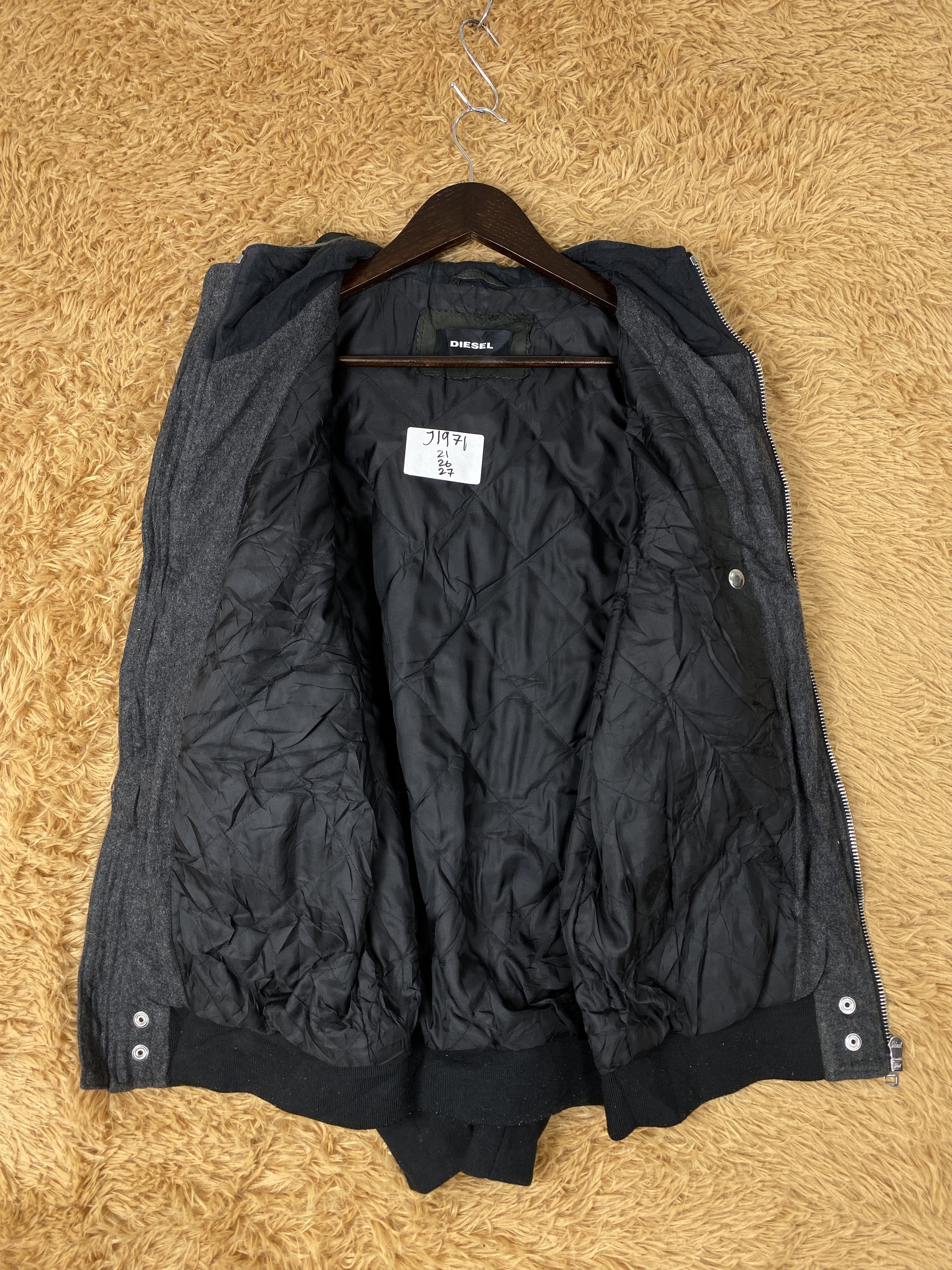 Diesel Vintage Diesel Hoodie Wool Jacket J1971 Size US S / EU 44-46 / 1 - 8 Thumbnail