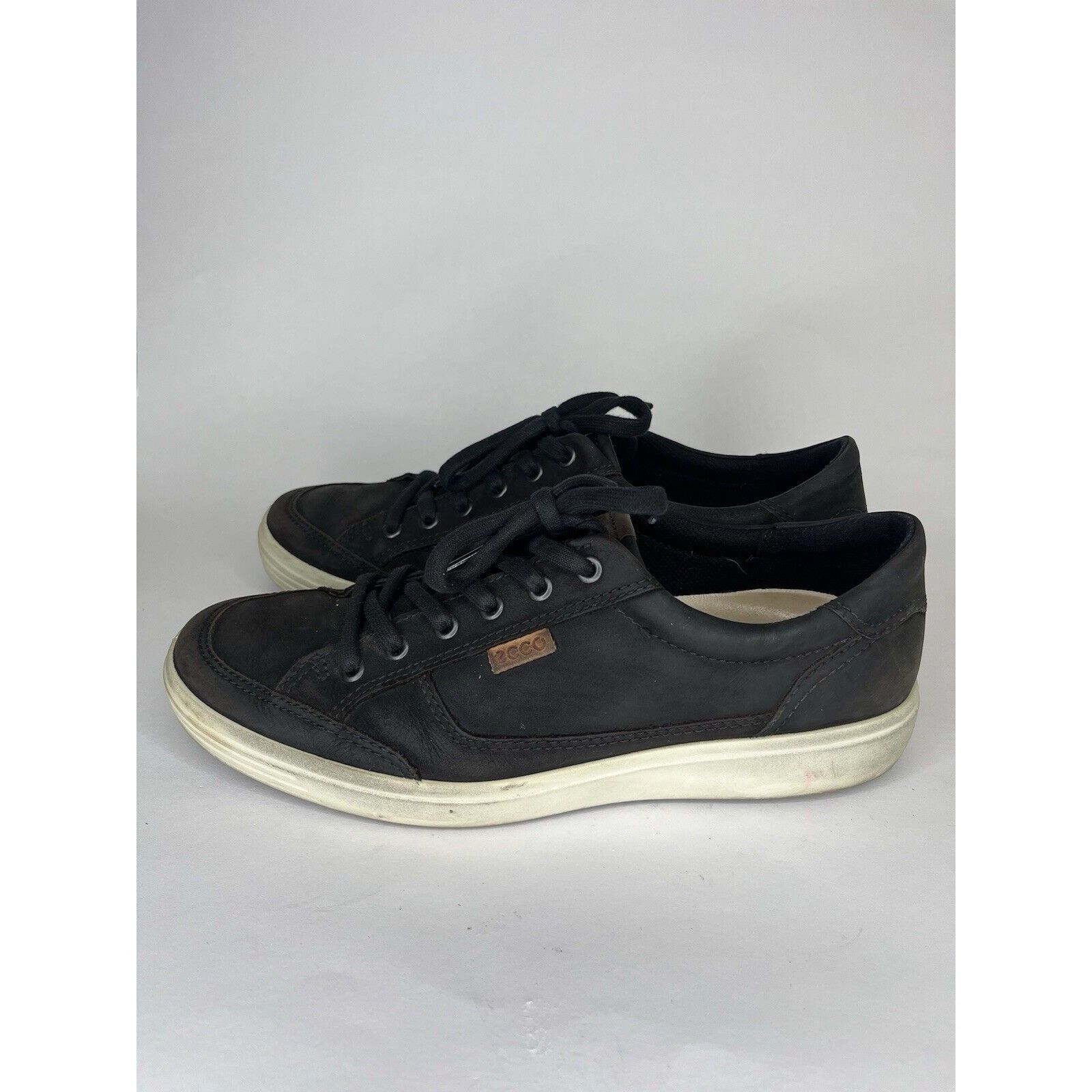 Ecco Ecco Shoes Lace Up Sneakers Men Size 44 US 10.5 Black Leathe Size US 10.5 / EU 43-44 - 3 Thumbnail