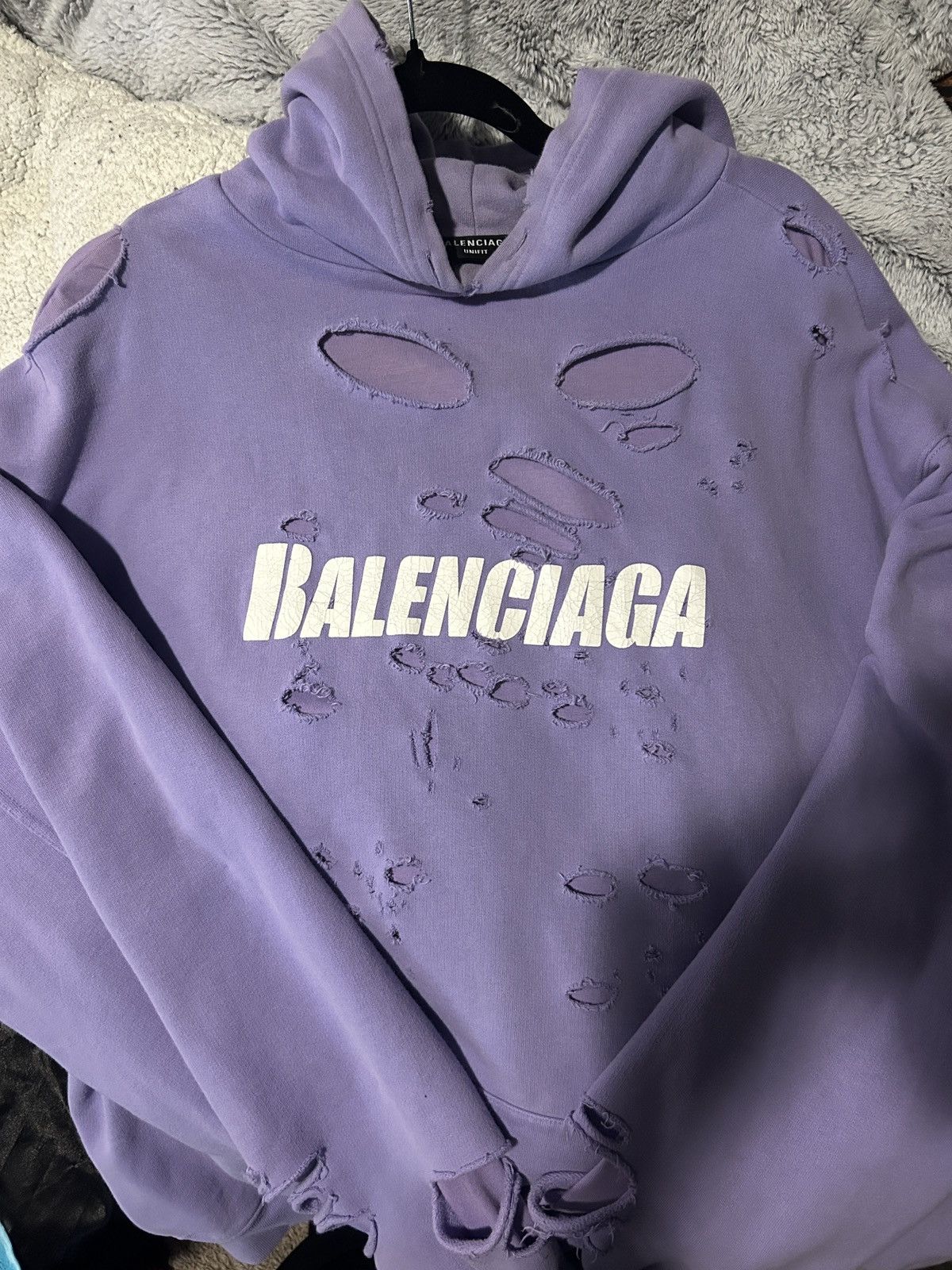 Balenciaga Balenciaga Destroyed Hoodie Size US S / EU 44-46 / 1 - 2 Thumbnail