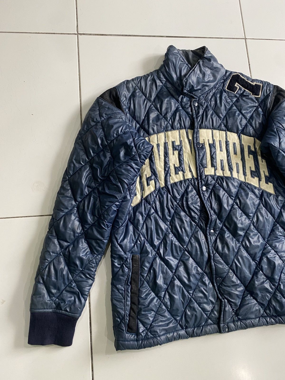 Japanese Brand Vintage Japanese Seven Three R quilted blue Jackets Size US L / EU 52-54 / 3 - 2 Thumbnail