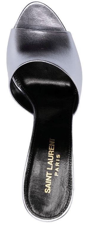 Saint Laurent Paris o1bcso1str1124 La 16 Mules in Silver Size US 7.5 / IT 37.5 - 3 Thumbnail