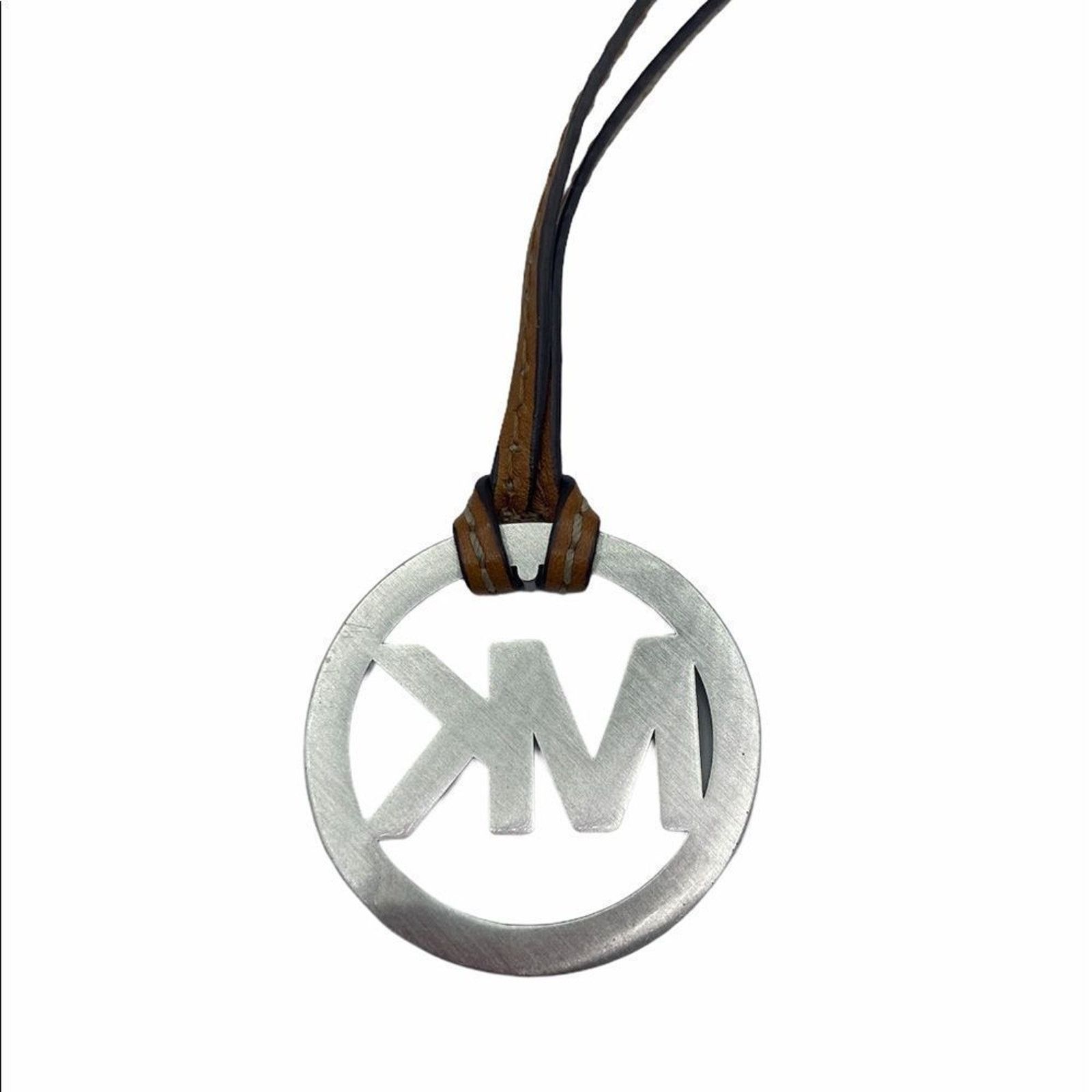 Michael Kors MICHAEL KORS Tan Leather Sliver Logo Bag Charm Size ONE SIZE - 3 Thumbnail