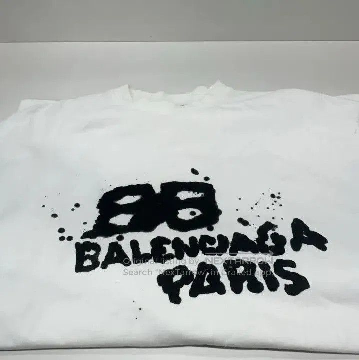 Balenciaga Balenciaga Graphic Print White Short Sleeve T. Size US XS / EU 42 / 0 - 3 Thumbnail