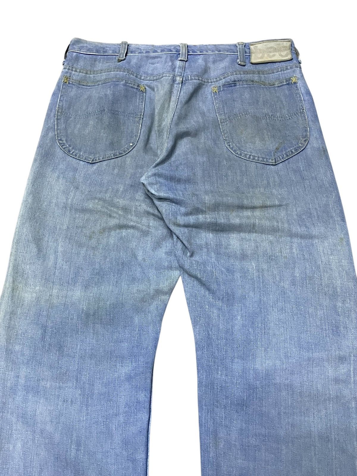 Lee × Vintage Vintage 60s 70s Lee Riders Muddy Jeans Size US 32 / EU 48 - 15 Thumbnail