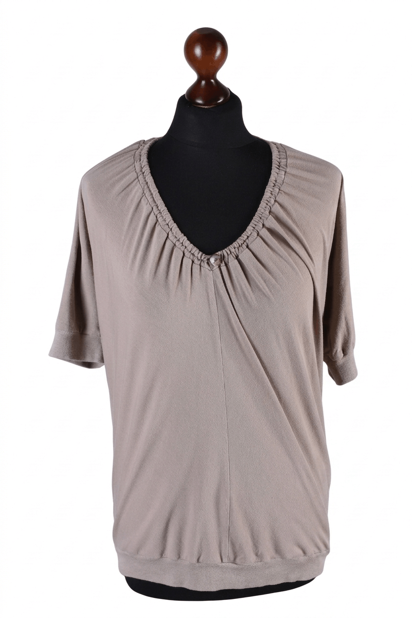 Brunello Cucinelli Women's Brunello Cucinelli Beige Blouse Size M Size M / US 6-8 / IT 42-44 - 1 Thumbnail