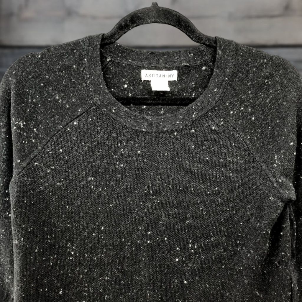 Vintage ARTISAN NY WOMEN SWEATER POLYESTER LONG BLACK S GATHER Size S / US 4 / IT 40 - 1 Thumbnail