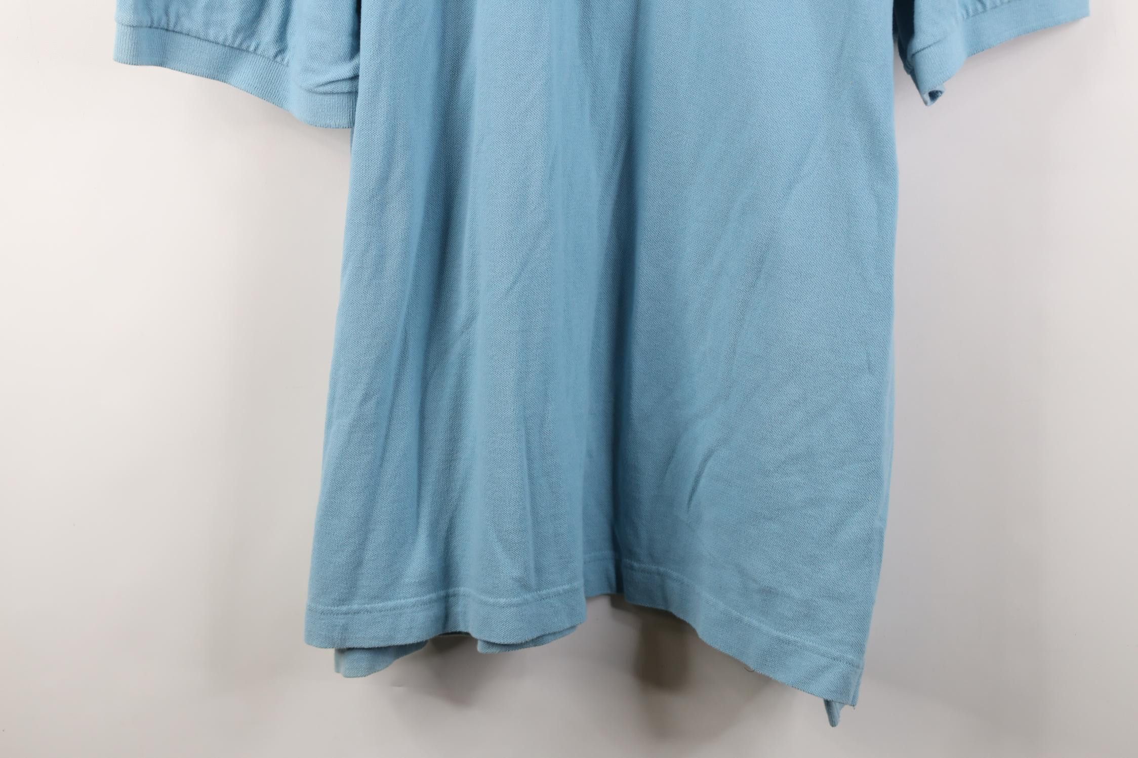 Nike Vintage 90s Nike Monochrome Knit Golf Polo Shirt Light Blue Size US XXL / EU 58 / 5 - 3 Thumbnail