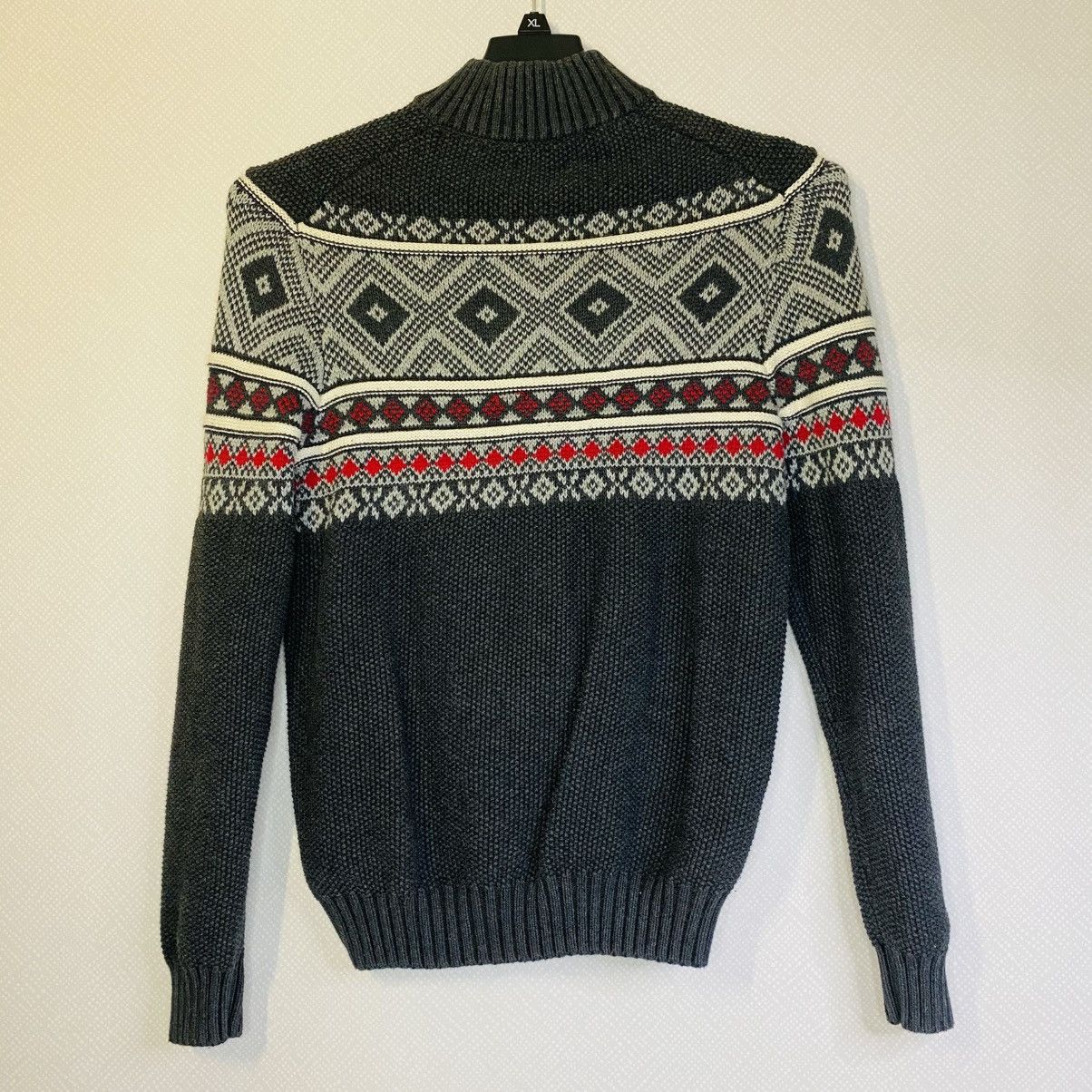 Izod IZOD Sweater Men's Gray Red Sz S Quarter Zip Pullover EUC Size US S / EU 44-46 / 1 - 2 Thumbnail